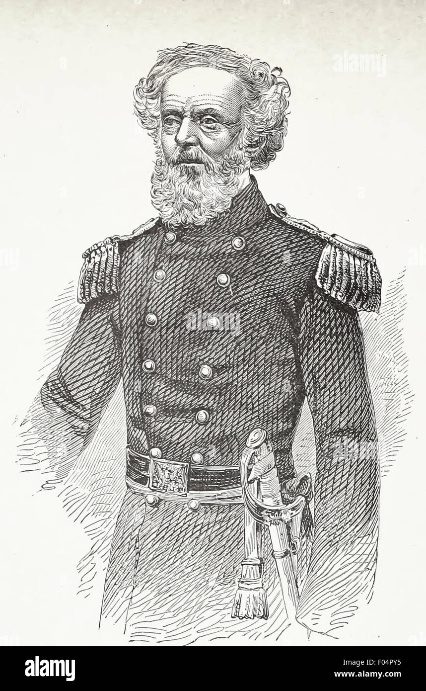 General J K F Mansfield - USA GUERRA CIVILE. Giuseppe Re Fenno Mansfield (Dicembre 22, 1803 - 18 settembre 1862) era una carriera United States Army officer, ingegnere civile e un'Unione generale nella Guerra Civile Americana, ferito mortalmente nella battaglia di Antietam. Foto Stock