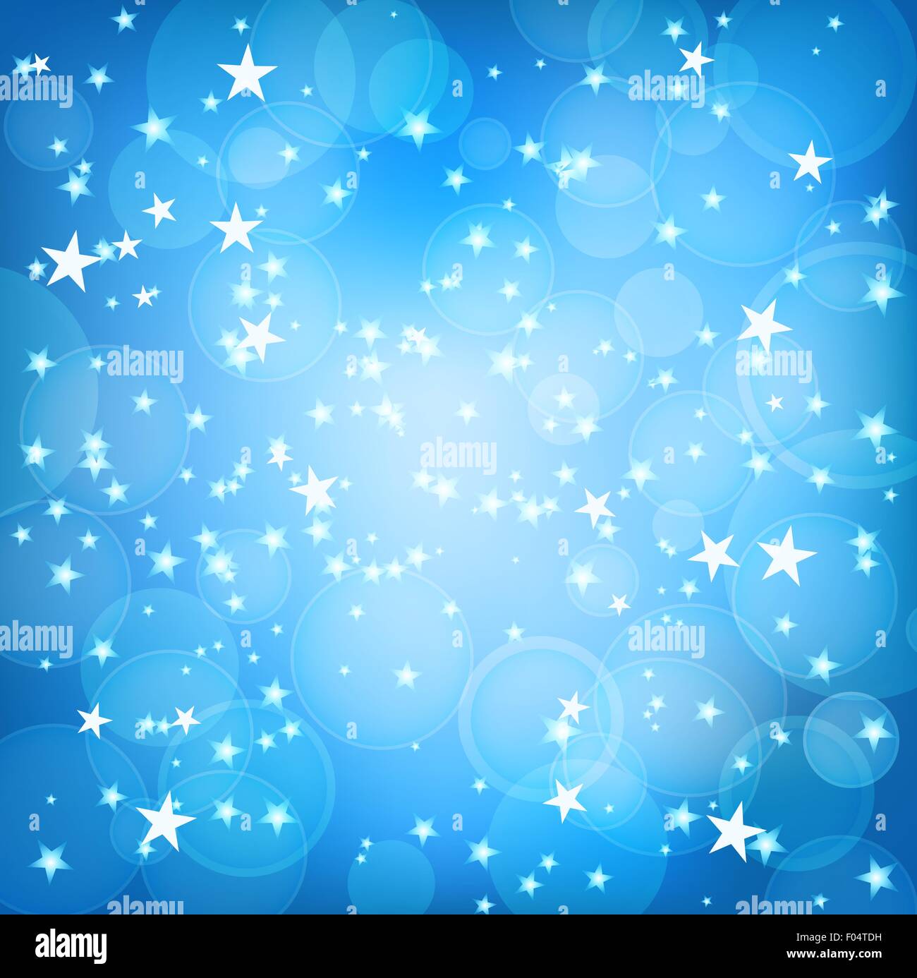Blue square sfondo con stelle Illustrazione Vettoriale
