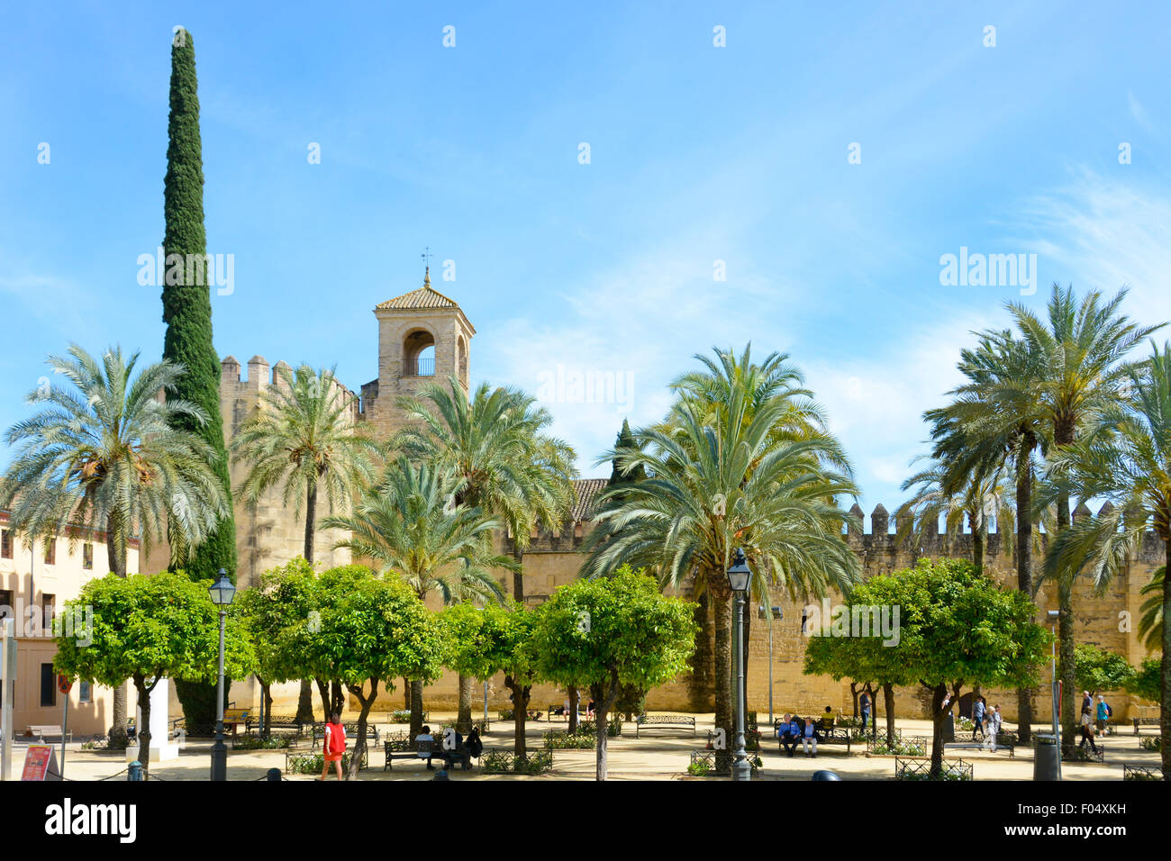 Alcázar de los Reyes Cristianos a Cordoba o Córdoba, Spagna Foto Stock