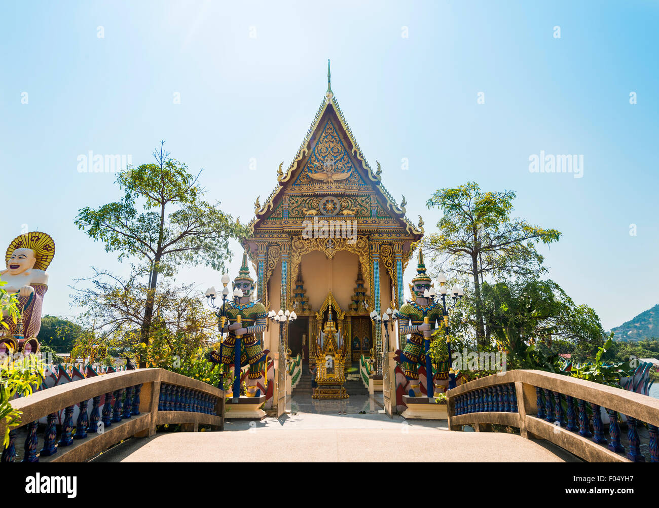 Wat Plai Laem Tempio di Ban Bo Phut, Ko Samui, Tailandia Foto Stock