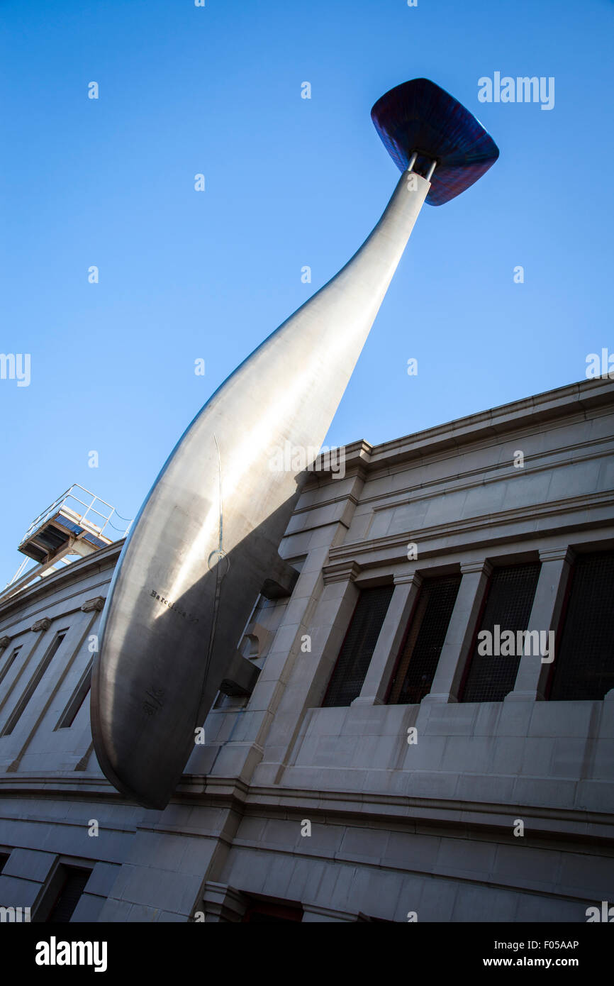 Estadi Olimpic Lluis Companys (Barcellona Stadio Olimpico) a Barcellona, Spagna. Foto Stock