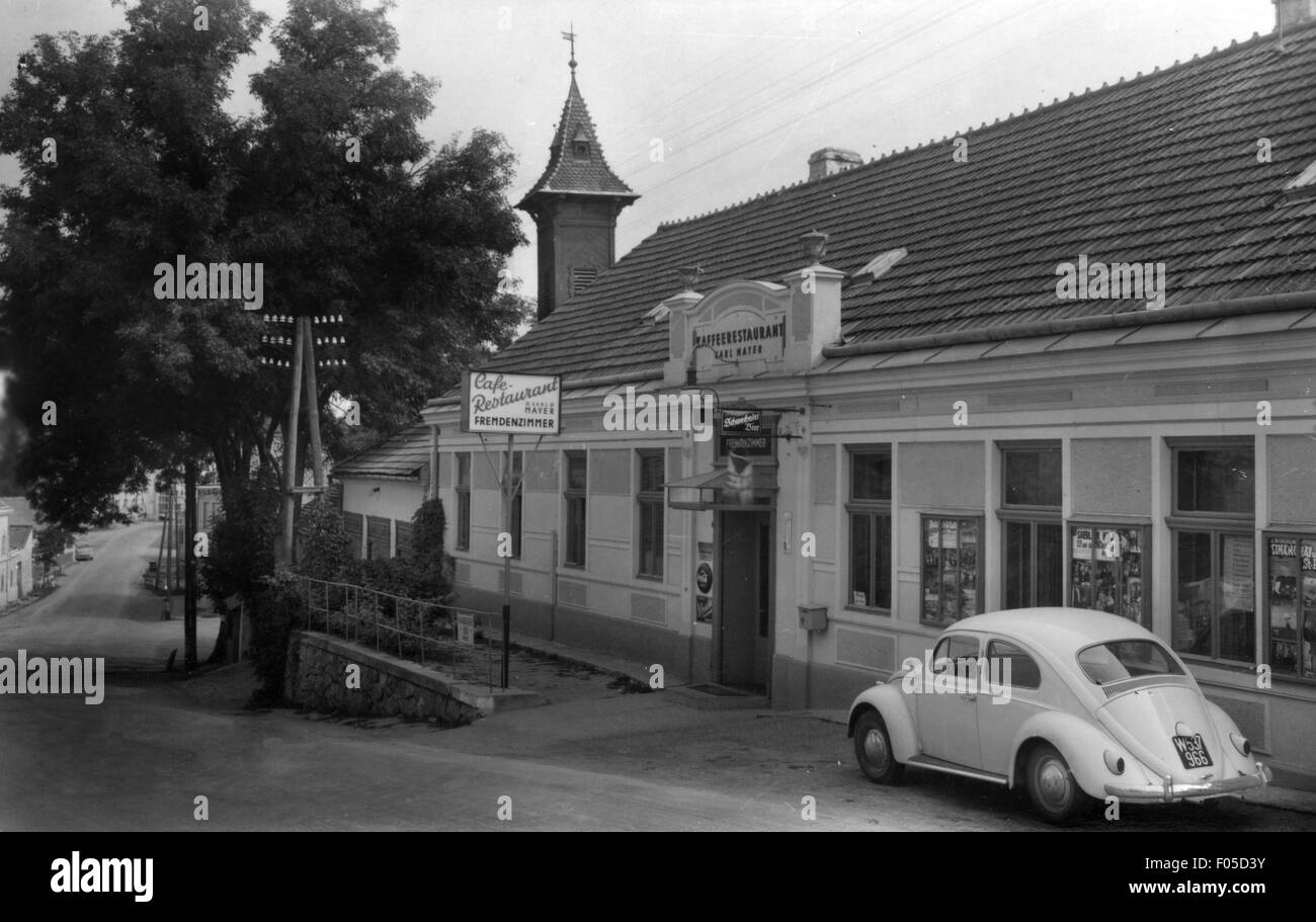 Geografia / viaggio, Austria, Drasenhofen, gastronomia, caffè e ristorante Karl Mayer, vista esterna, 1962, diritti aggiuntivi-clearences-non disponibile Foto Stock
