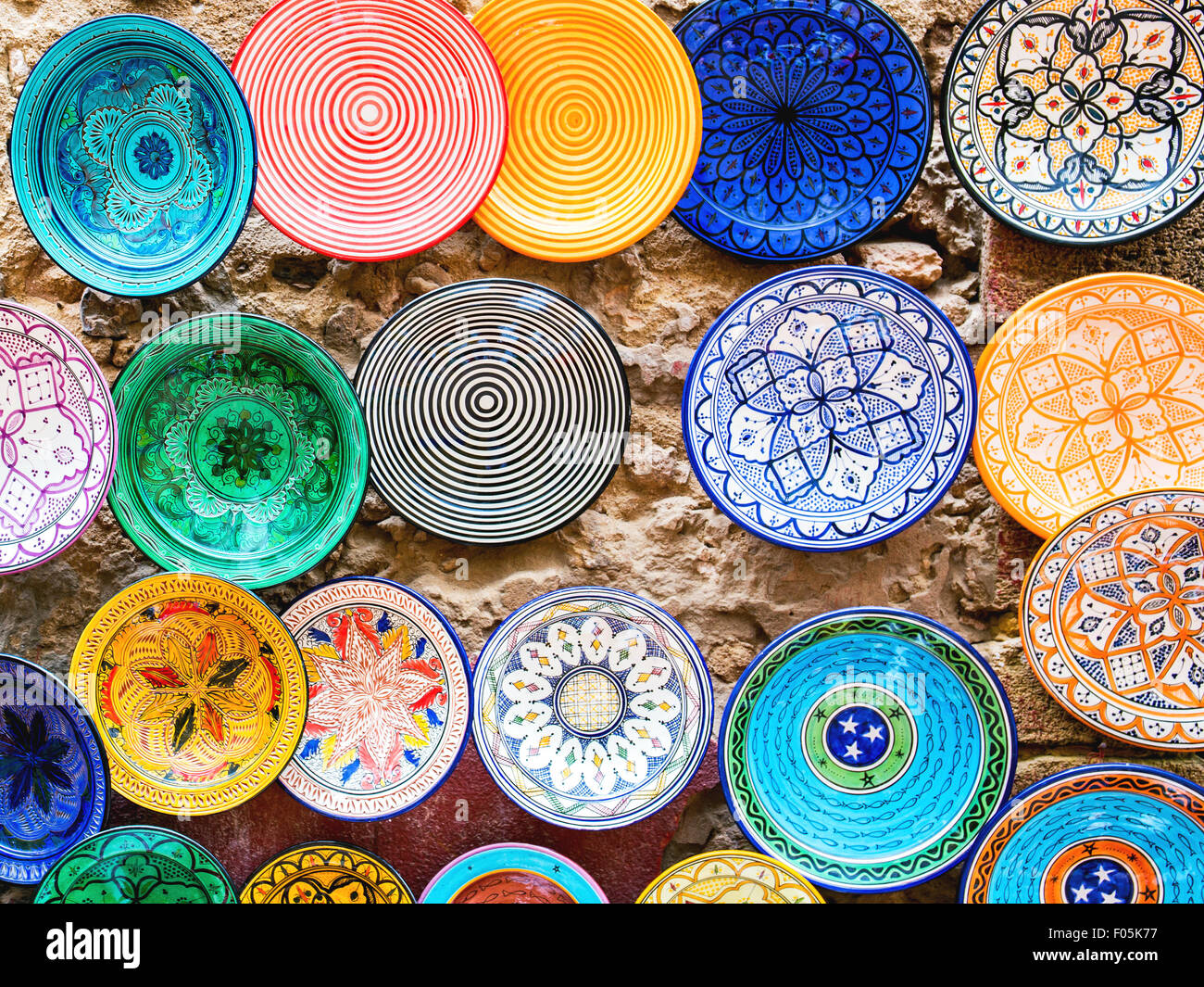 Ceramica tradizionale ceramica in Essaouira, Marocco Foto Stock