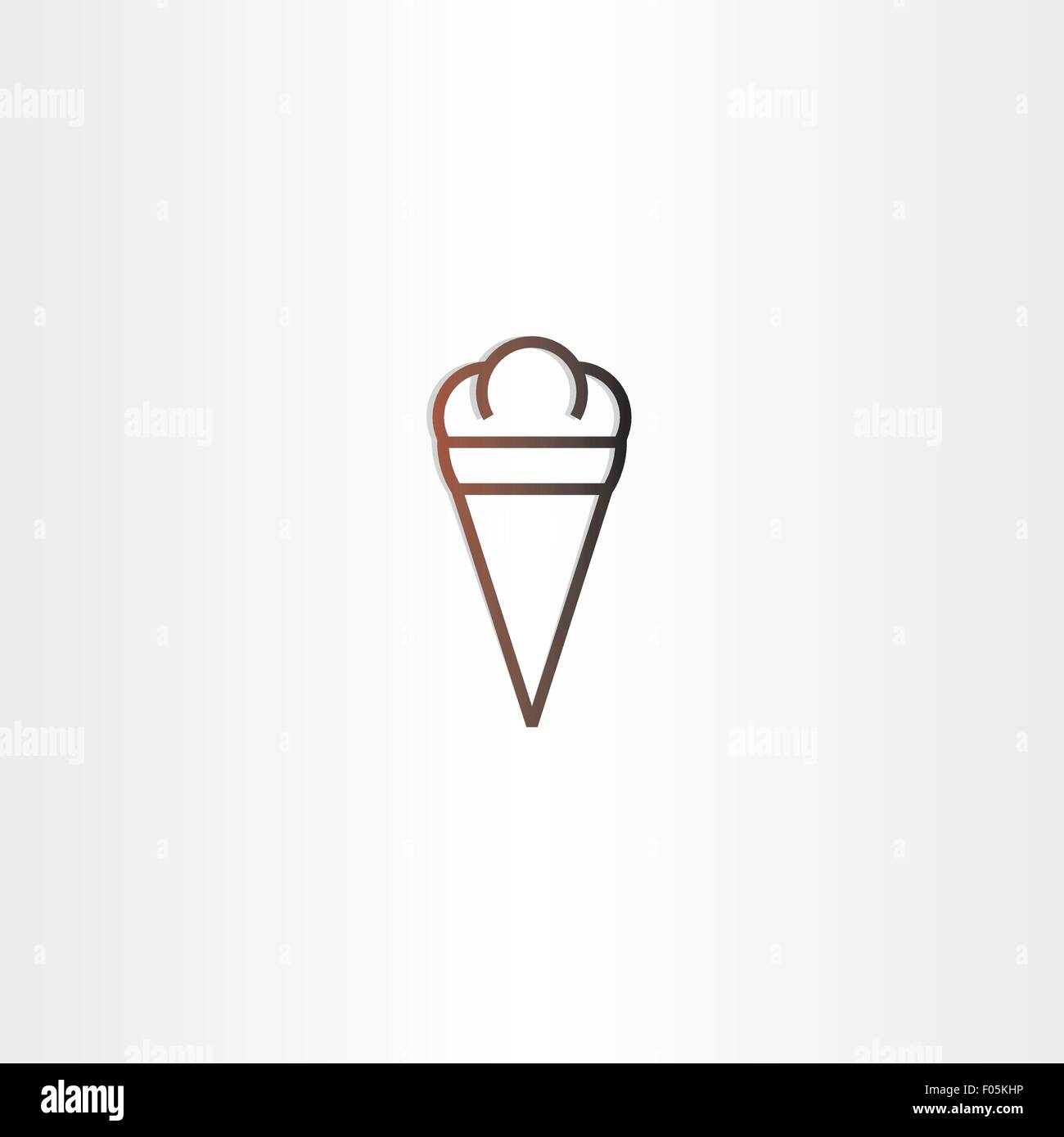 Brown di gelato al cioccolato icona elemento di design Illustrazione Vettoriale