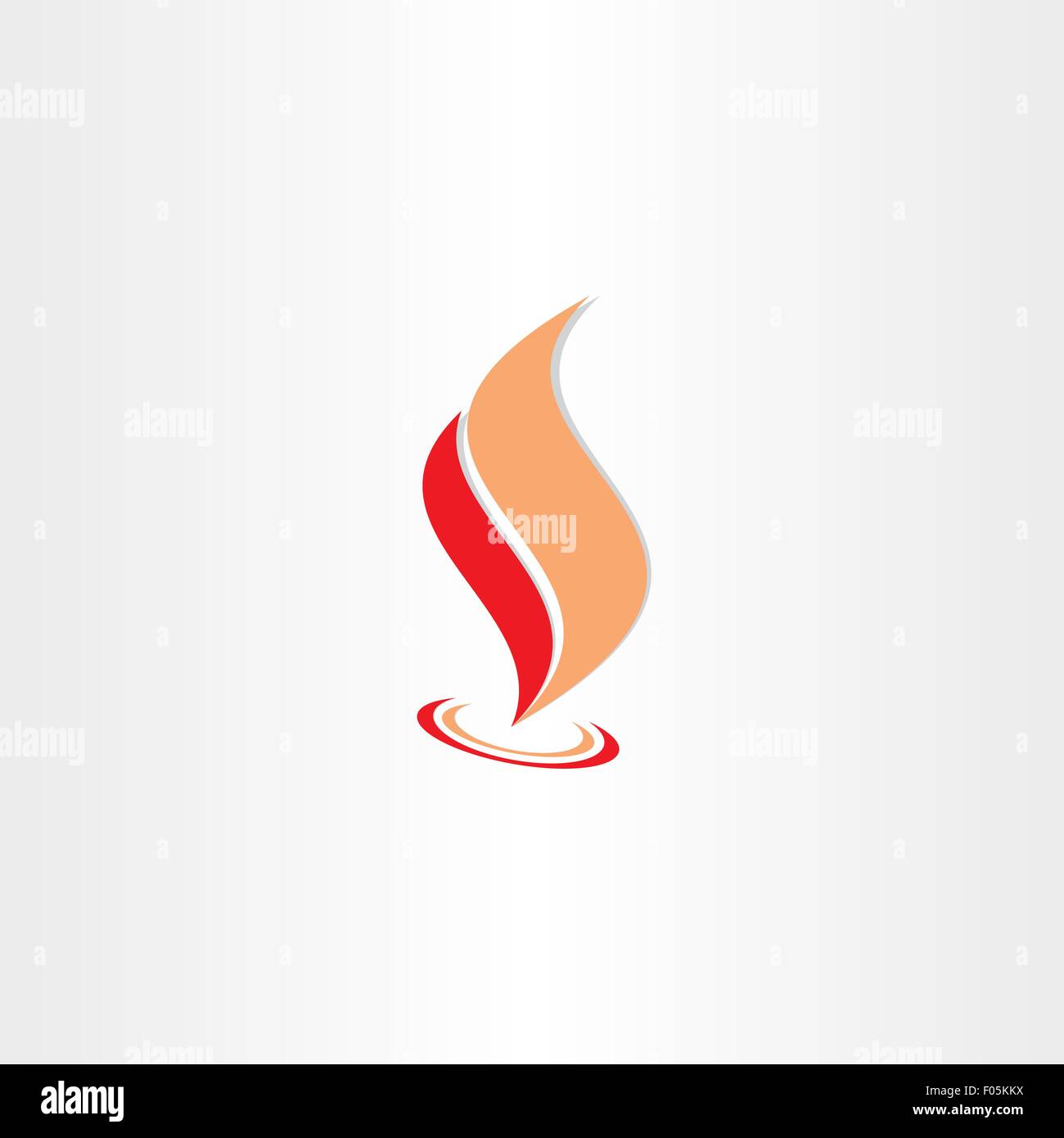 Vigili del fuoco di fiamma icona logo astratto elemento di design Illustrazione Vettoriale