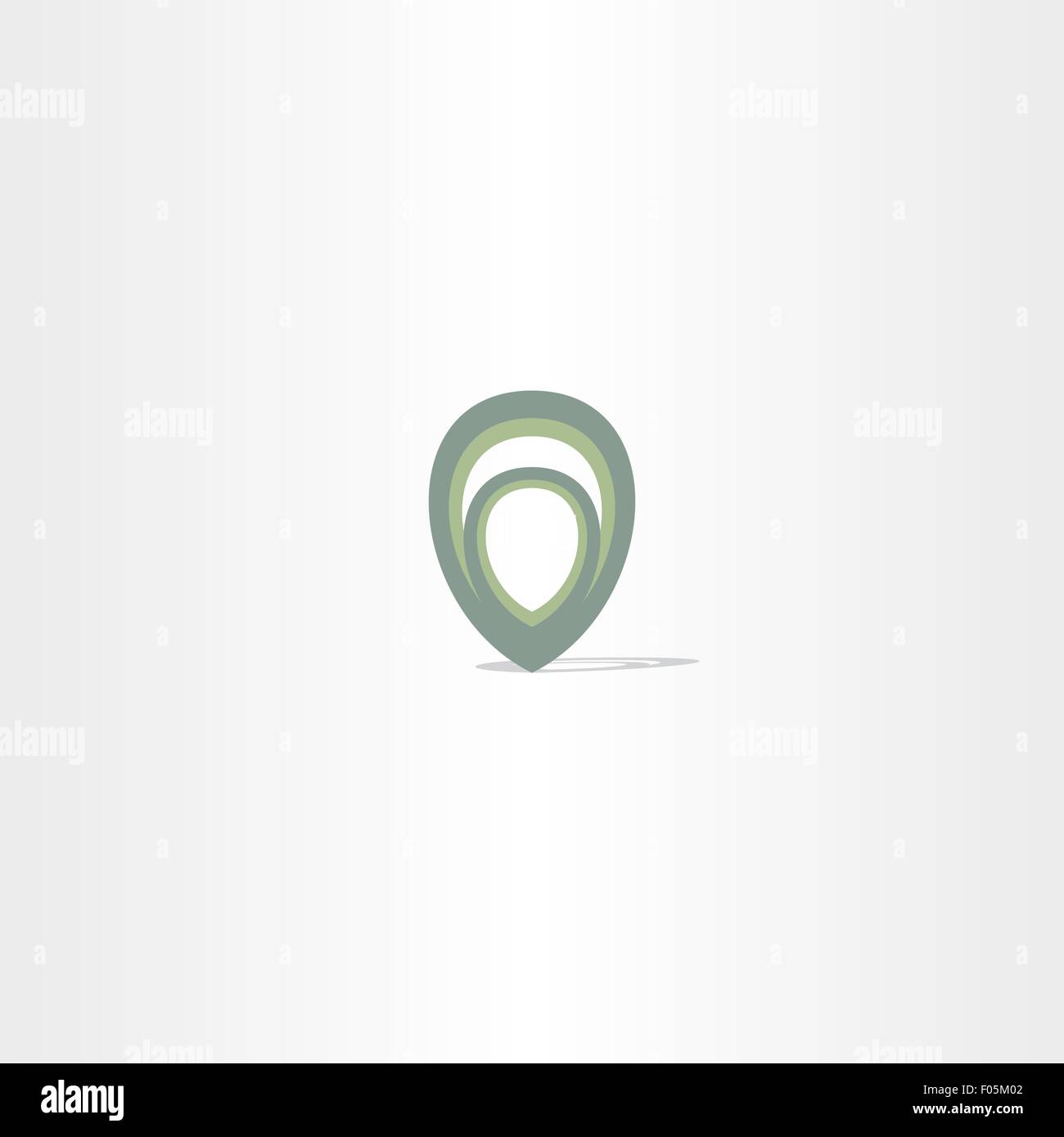 Mappa verde puntatore marcatore astratta design simbolo Illustrazione Vettoriale