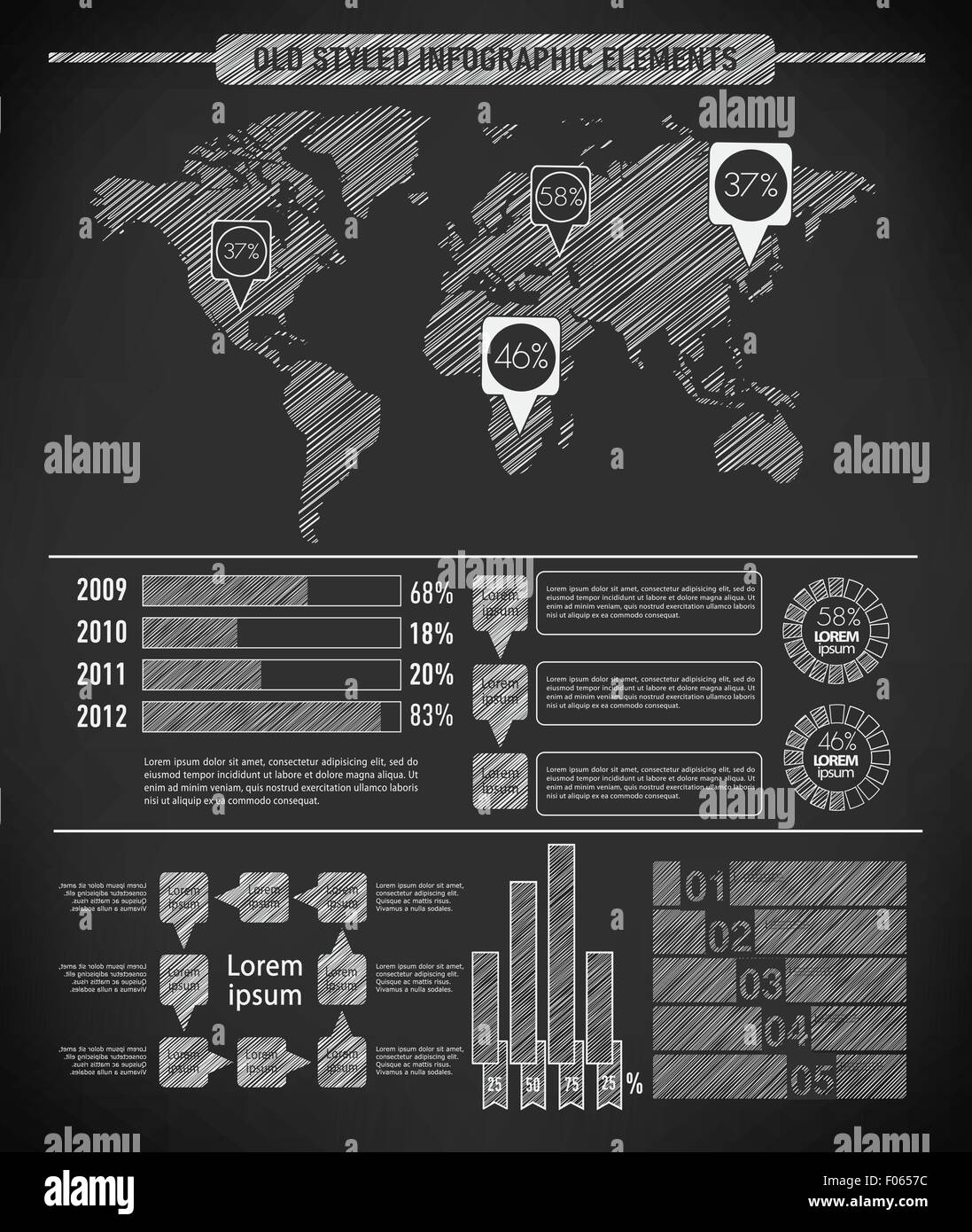 I moderni elementi di grafica info Illustrazione Vettoriale