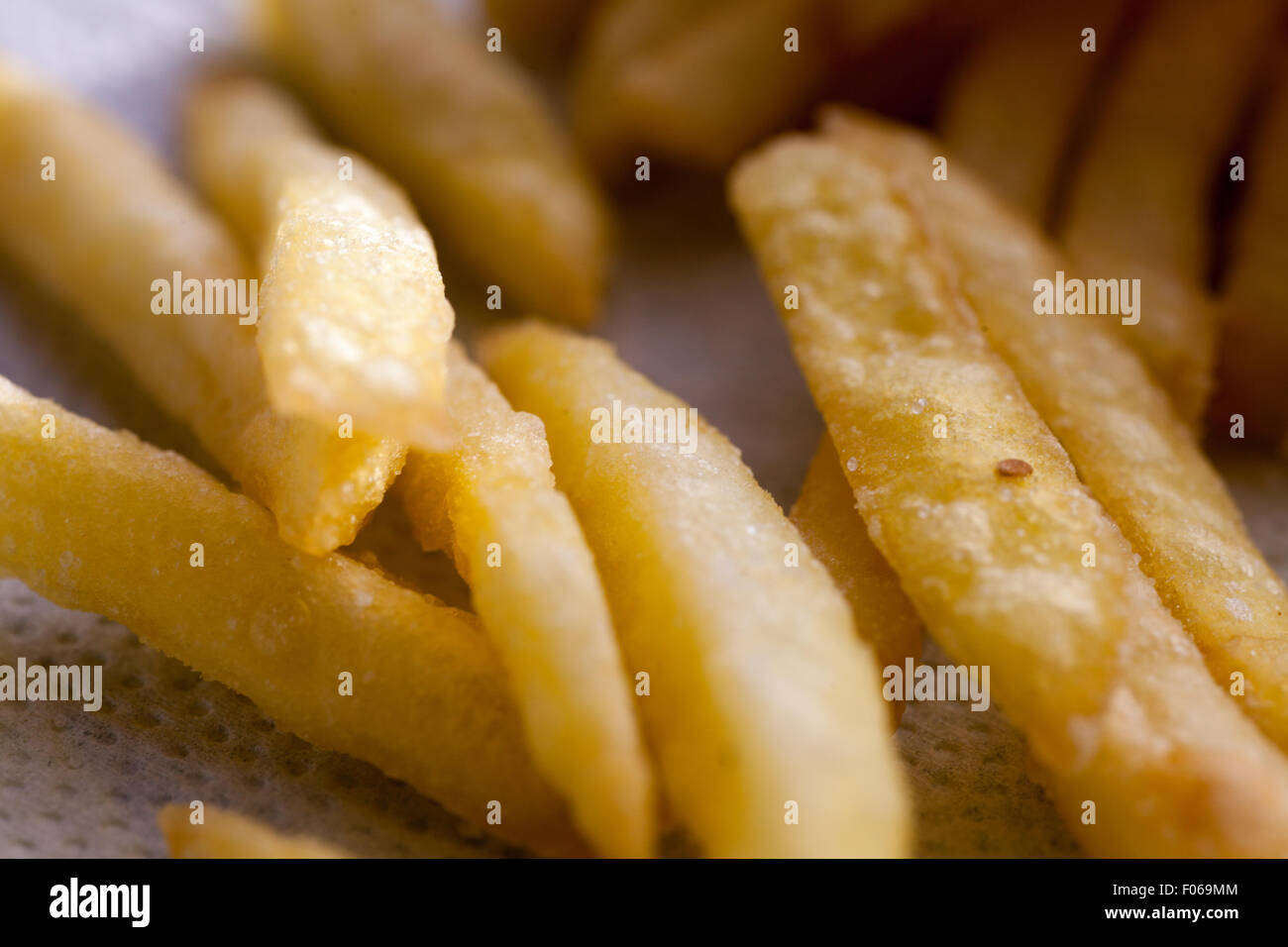 Primo piano della patatine fritte Foto Stock
