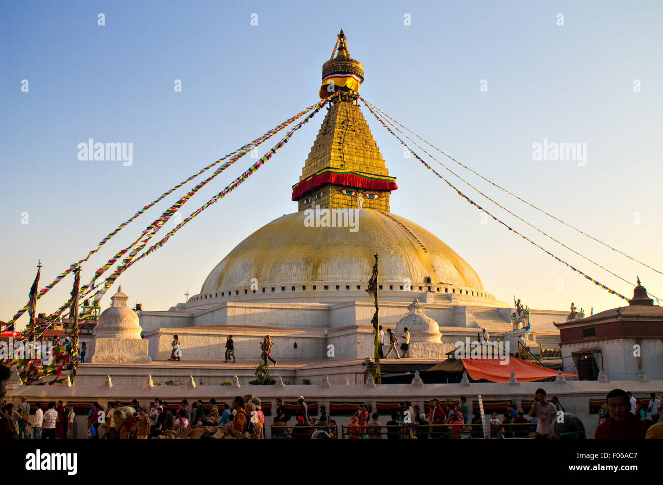 Bouddha Stupa di Boudha, Kathmandu Foto Stock