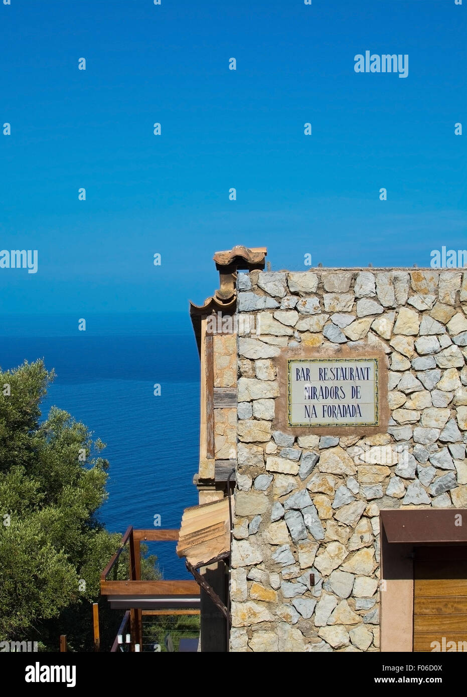 Mirador edificio dettaglio sulla luglio 26, 2015 a Maiorca, isole Baleari, Spagna nel mese di luglio. Foto Stock