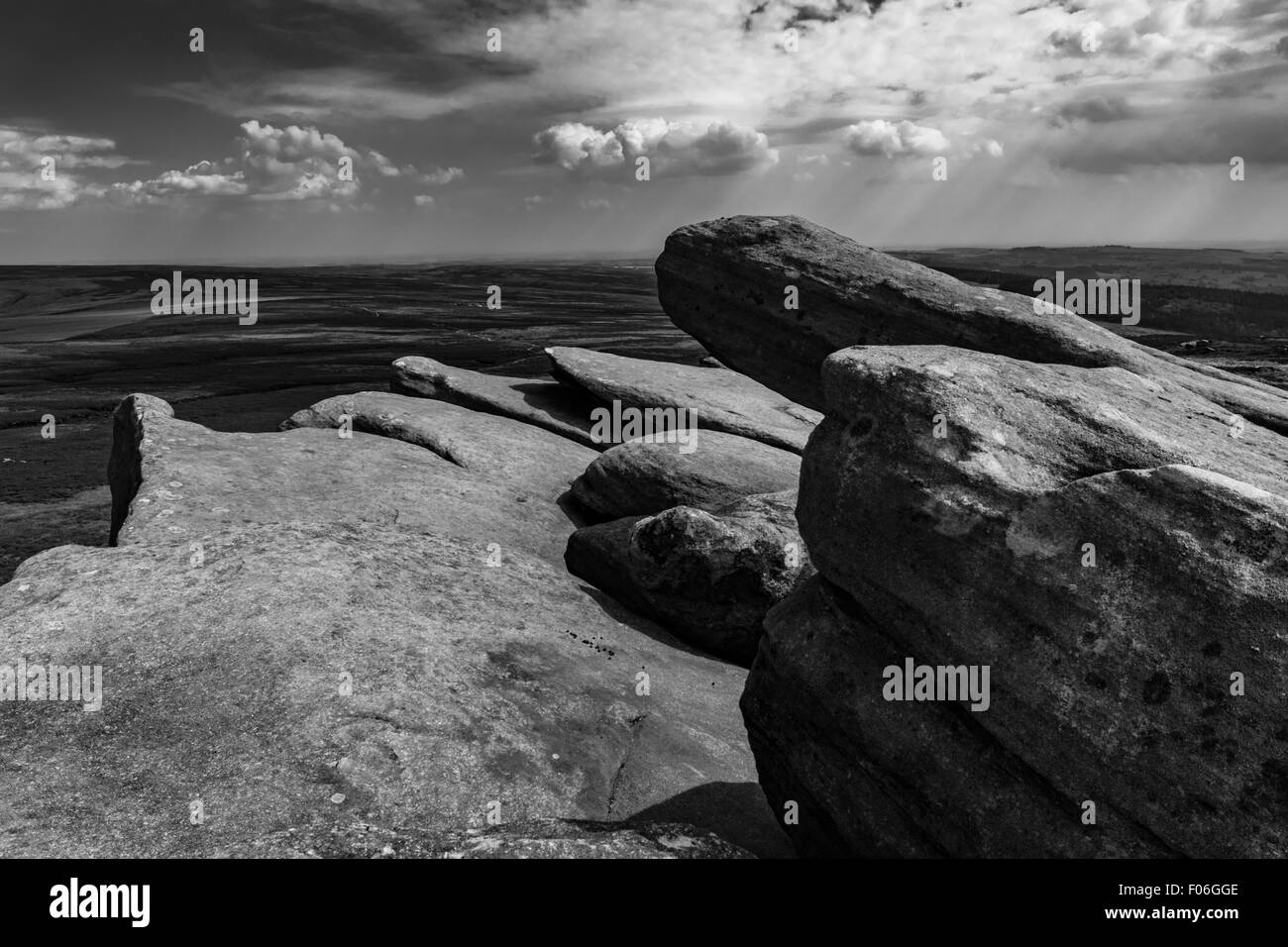 Erosione di roccia sul retro Tor Foto Stock