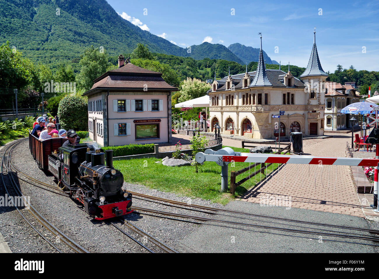 Swiss, Vallese, Le Bouveret, il Swiss Vapeur Park. Foto Stock