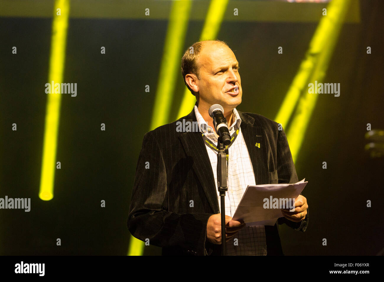 Bristol, Regno Unito. 08 Ago, 2015. La Pleasance ha lanciato la sua Edinburgh Fringe Festival programma con un'anteprima di alcune delle 257 mostra che si svolgono in 23 sedi. Nella foto: Anthony Alderson, direttore del teatro Pleasance credito di fiducia: Richard Dyson/Alamy Live News Foto Stock