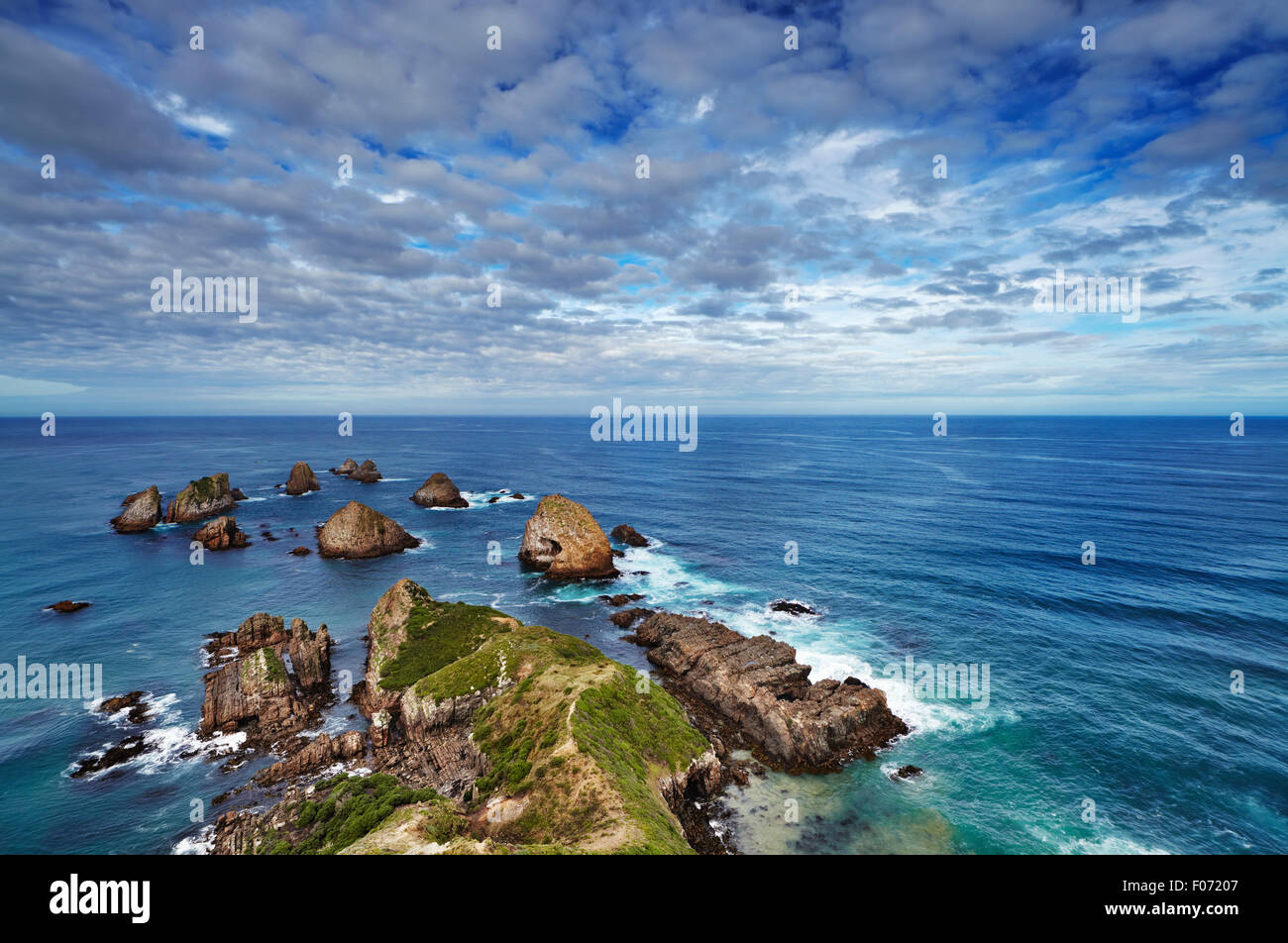 Nugget Point, Catlins Coast, Nuova Zelanda Foto Stock