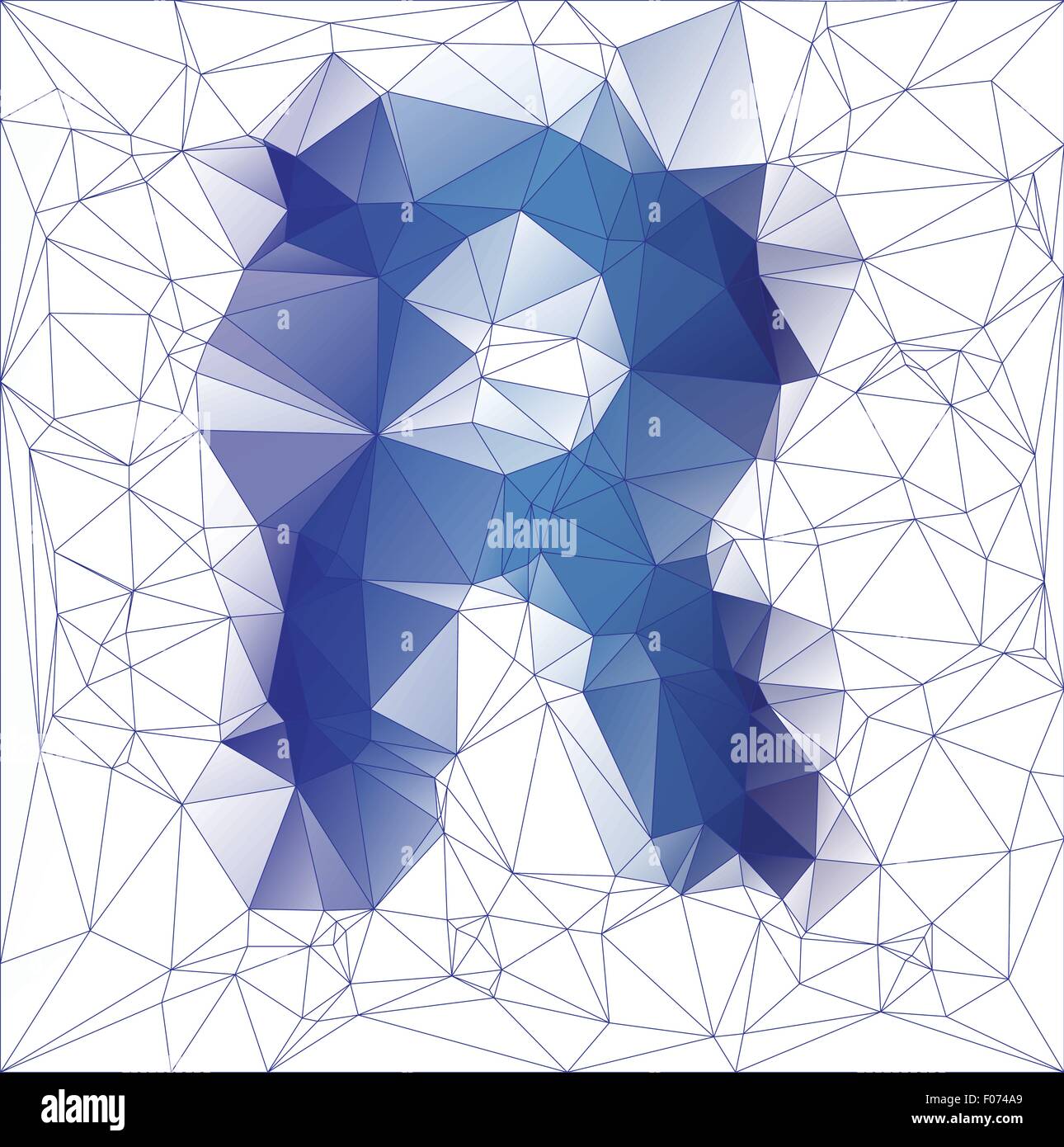 Abstract congelati lettera R a bassa poli design EPS gradiente10 illustrazione vettoriale. Illustrazione Vettoriale