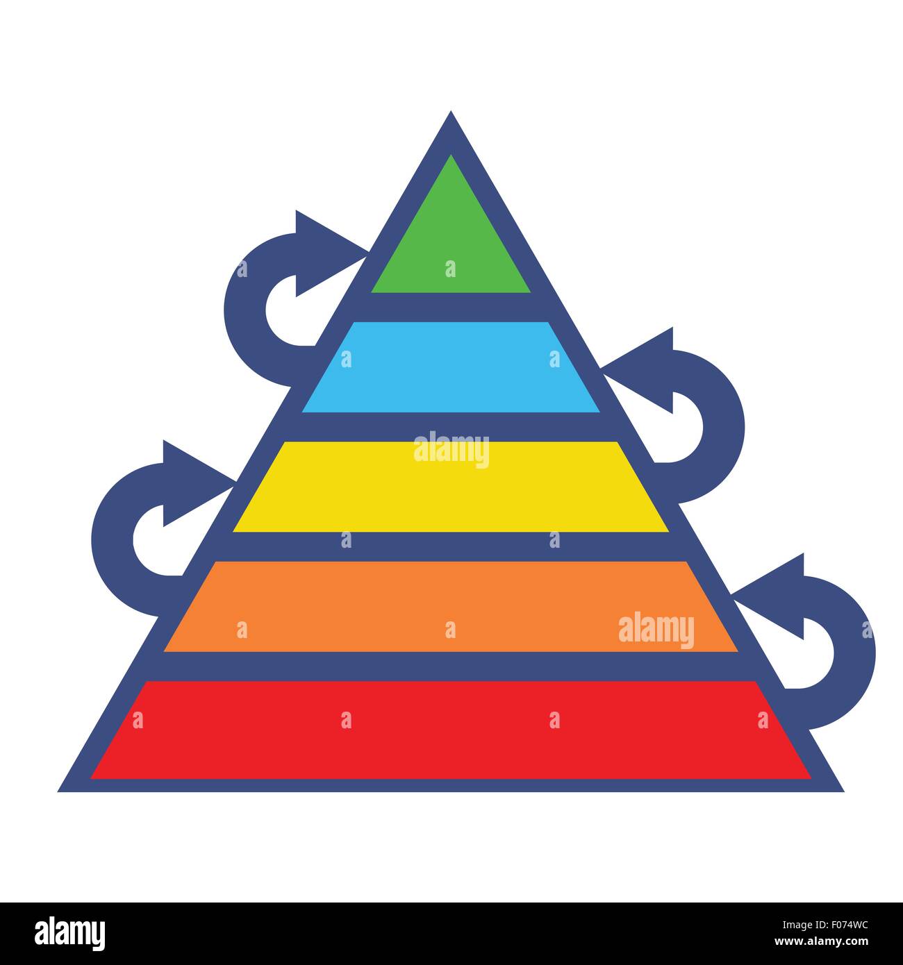 Passo dopo passo piramide di crescita come il concetto di business illustrazione vettoriale Illustrazione Vettoriale