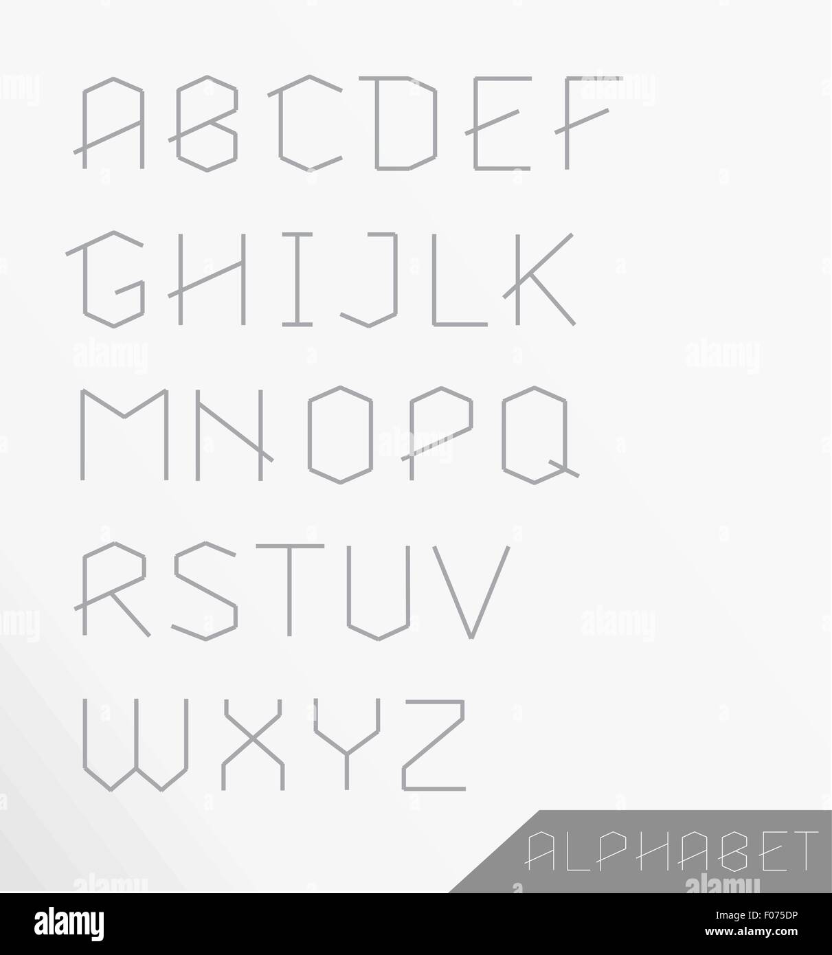 Alfabeto grafico impostato Illustrazione Vettoriale