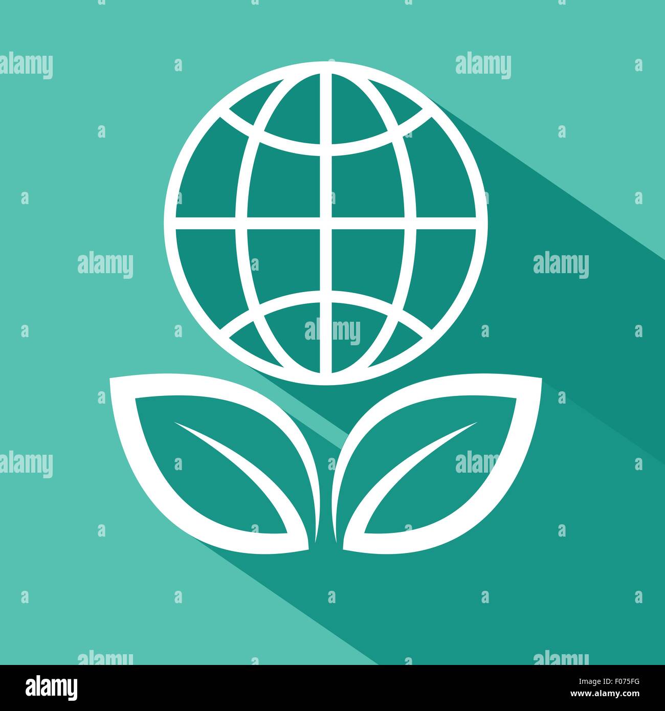 Salvare il pianeta web design piatto illustrazione vettoriale. Illustrazione Vettoriale