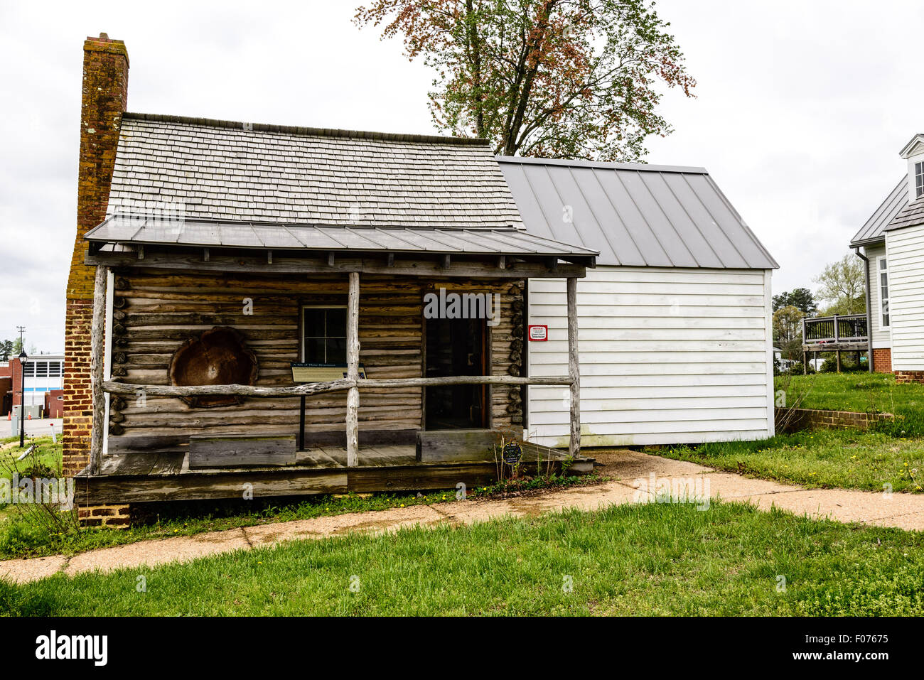 Camera di fumo cabine, Crump House, Courthouse Circle, New Kent, Virginia Foto Stock