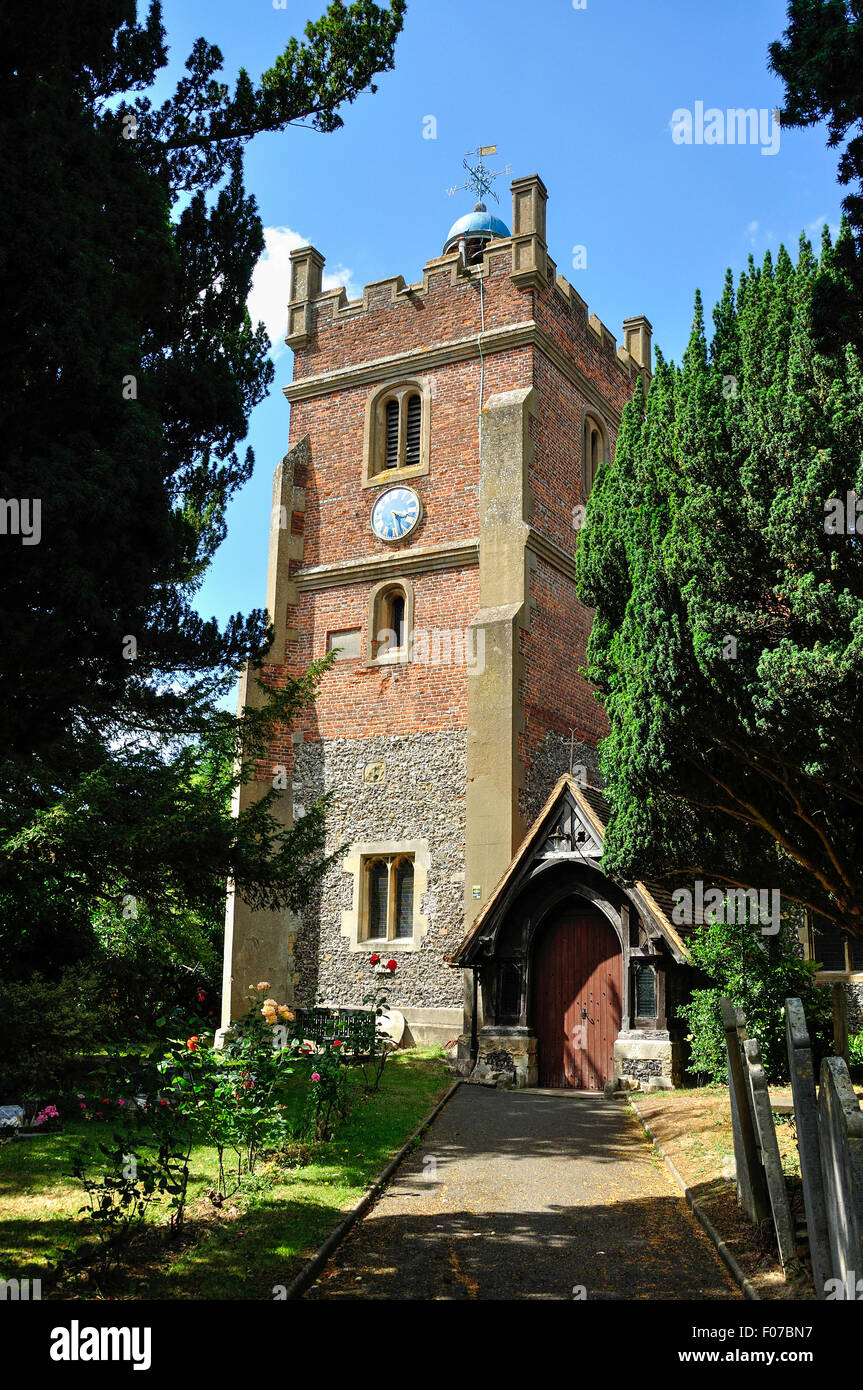 Chiesa di Santa Maria, Harmondsworth, London Borough of Hillingdon, Greater London, England, Regno Unito Foto Stock