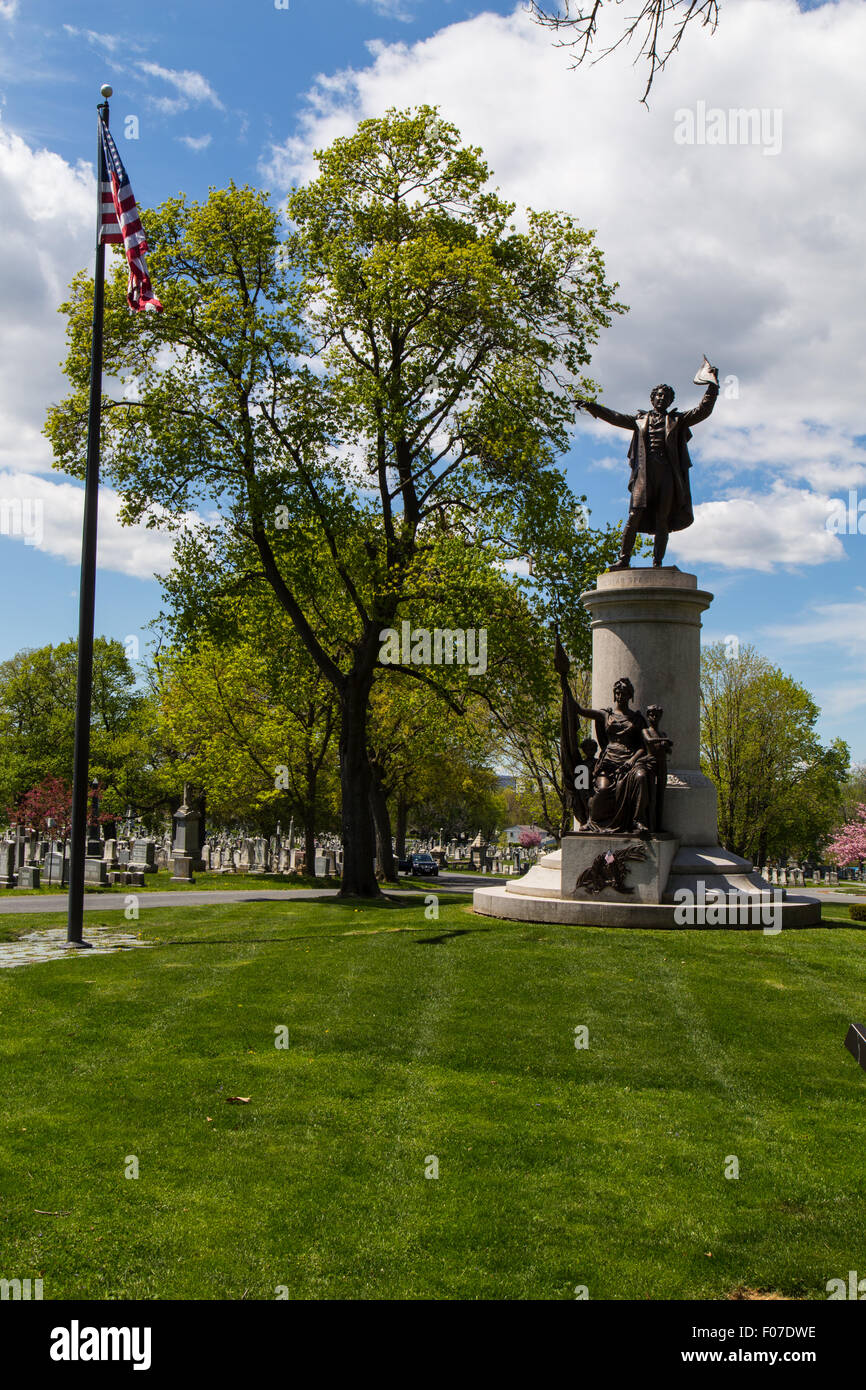 Il monumento di Francis Scott Key grave in Mount Olivet cimitero, vicino al centro cittadino di Federico, Maryland. Foto Stock