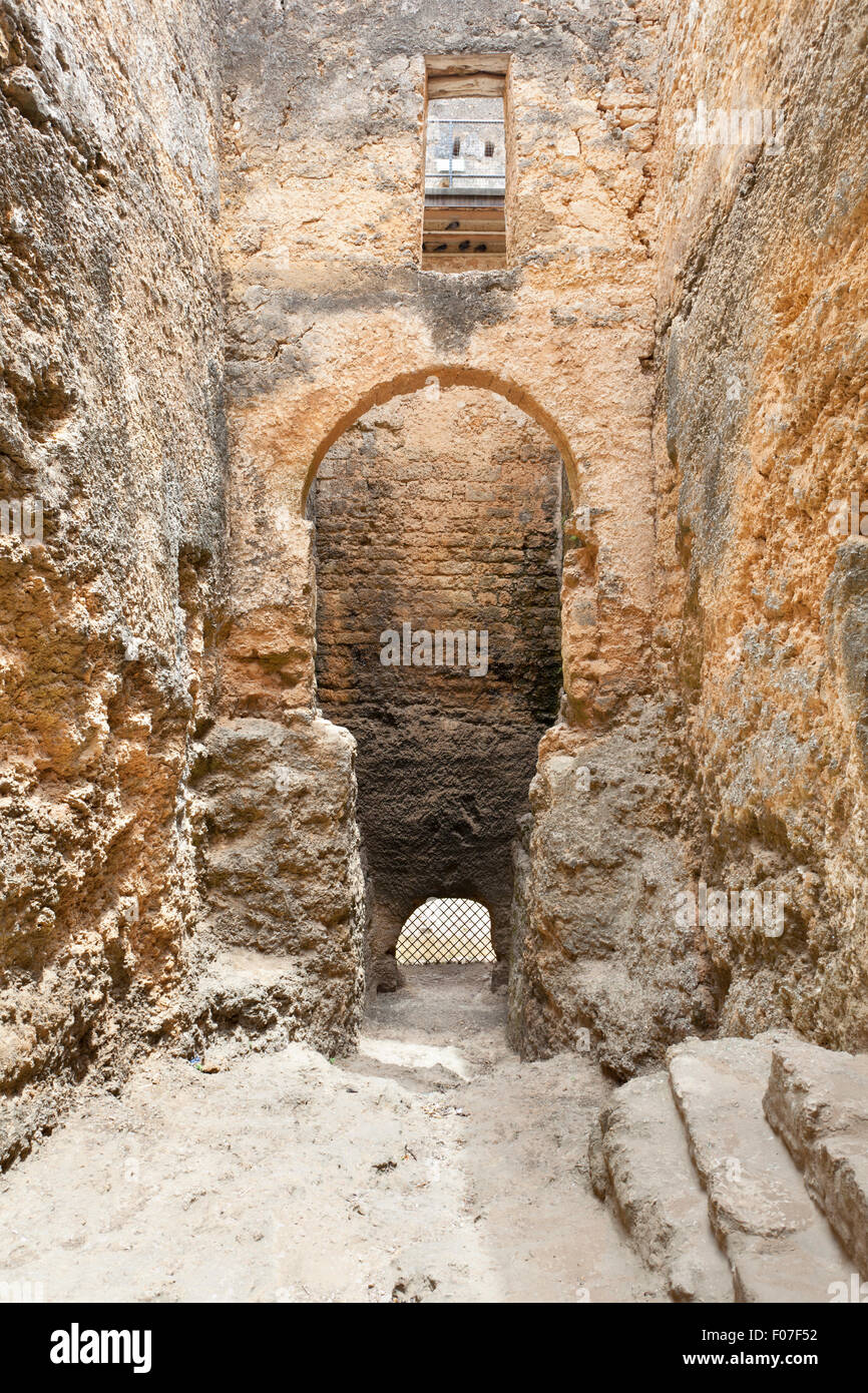 Rovine del forte storico Gesù a Mombasa, in Kenya Foto Stock