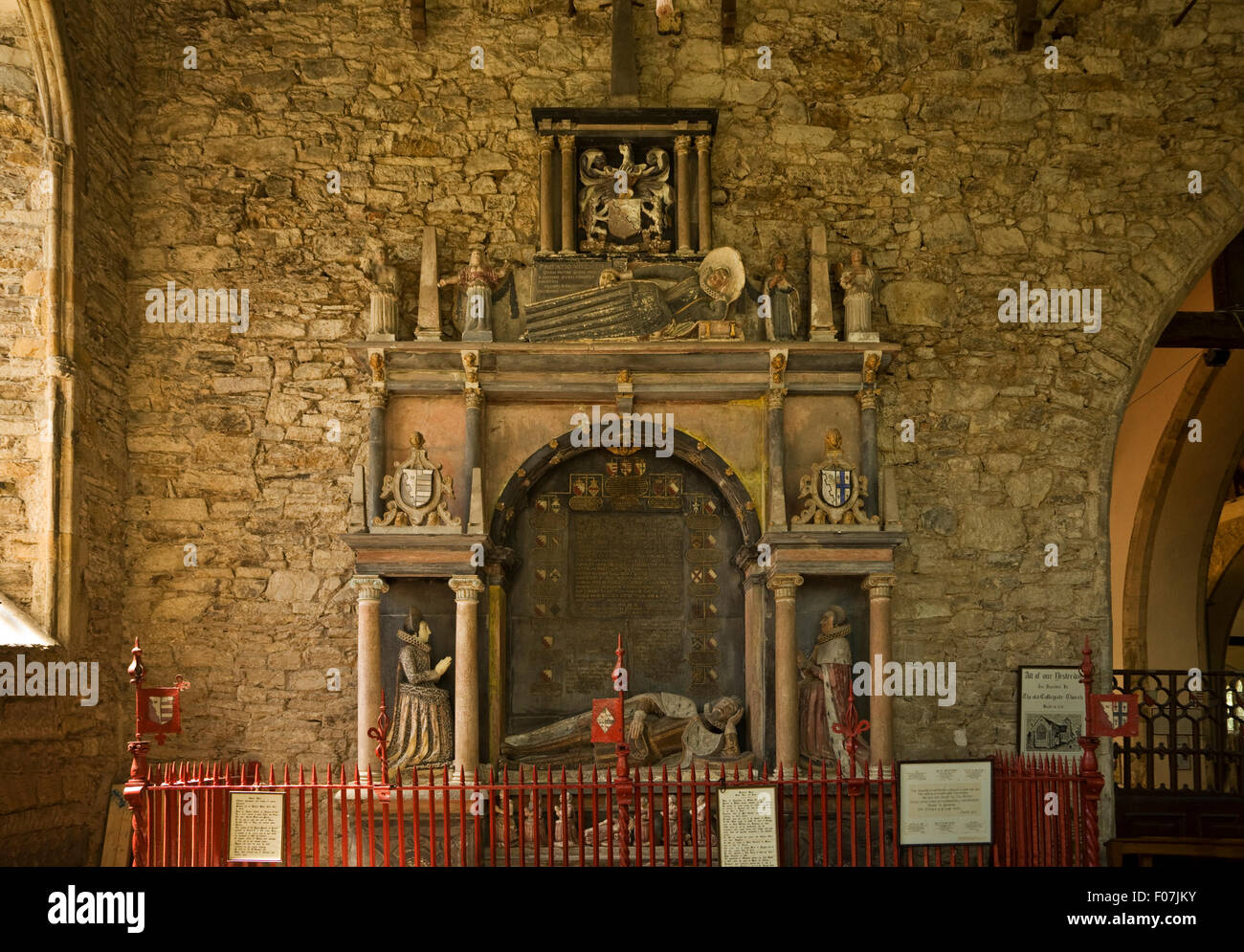 Tomba di Richard Boyle 1566 - 1643, primo conte di Cork, Signore tesoriere del Regno di Irlanda, Chiesa di Santa Maria, Youghal, Co Cork, Irlanda Foto Stock