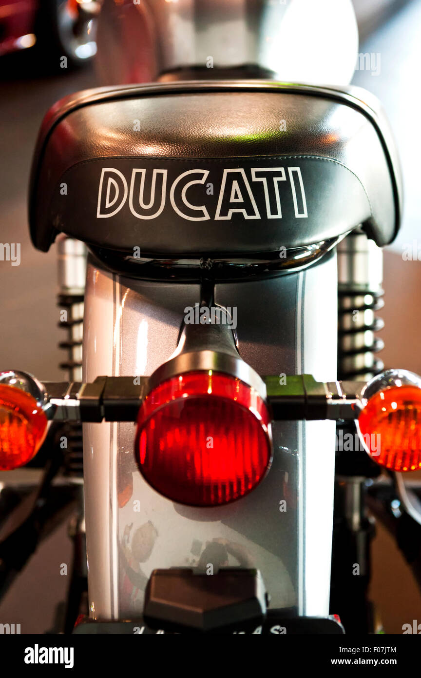 Ducatii motociclo vista posteriore Foto Stock