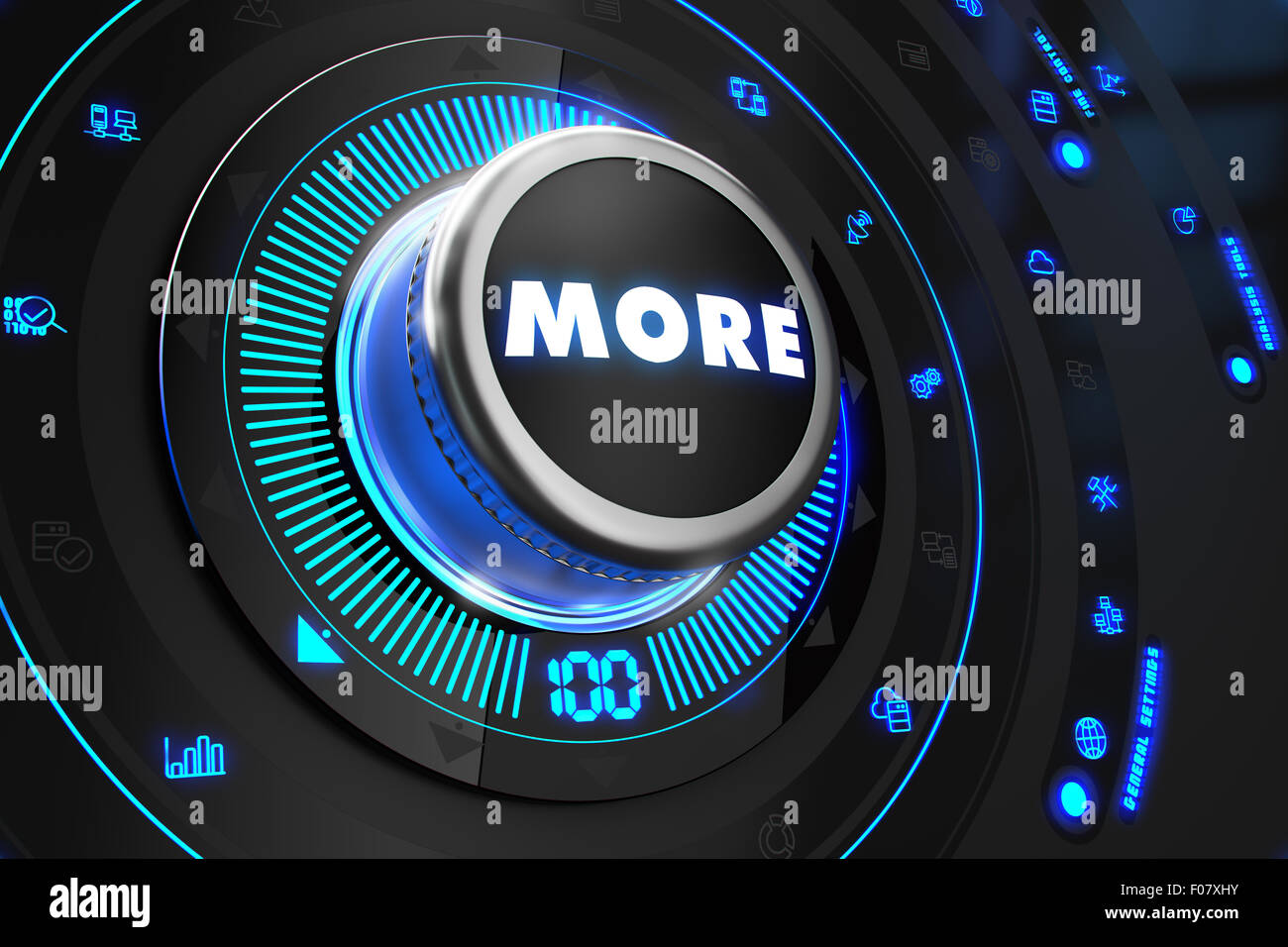 Più Controller su nero Console di controllo. Foto Stock