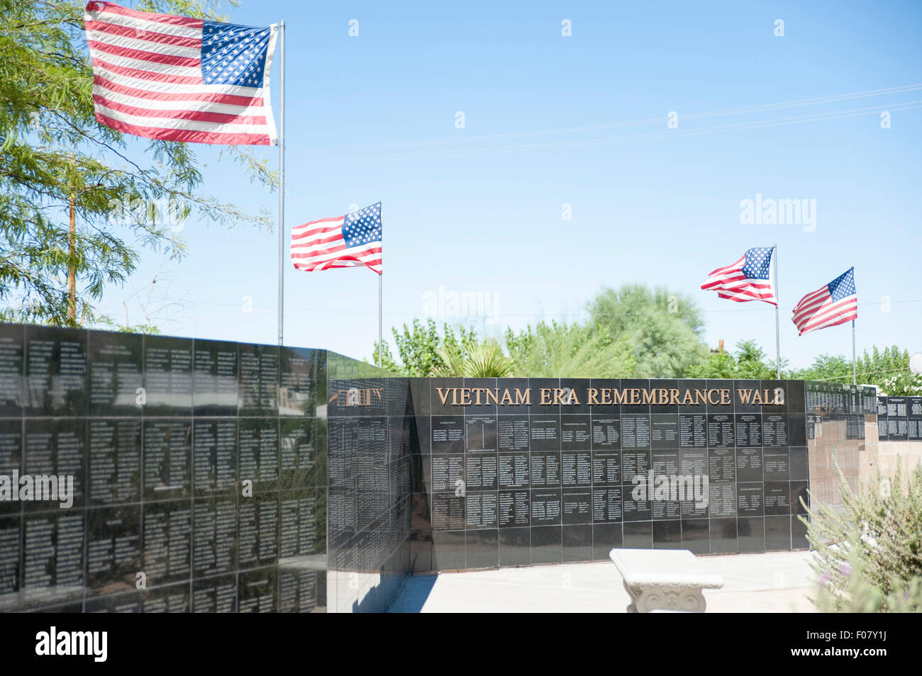 Ricordo (Memorial) Pareti presso il Generale Patton Museum, Chiriaco Summit, CALIFORNIA, STATI UNITI D'AMERICA Foto Stock