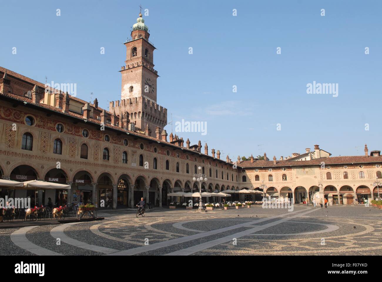 Vigevano (Lombardia, Italia), la Piazza Ducale Foto Stock