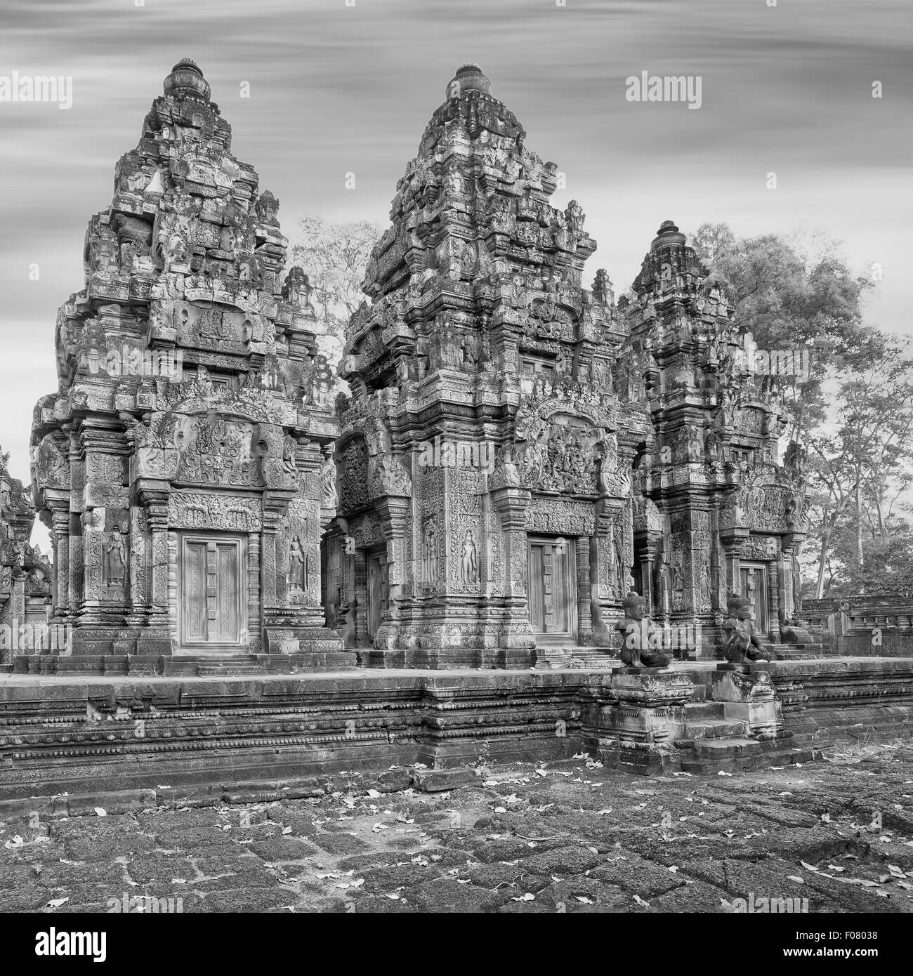 Il Banteay Srei temple, Cambogia Foto Stock
