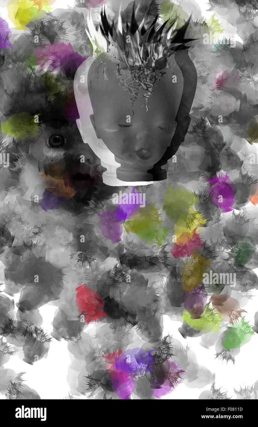 Testa d'esplosione Foto Stock