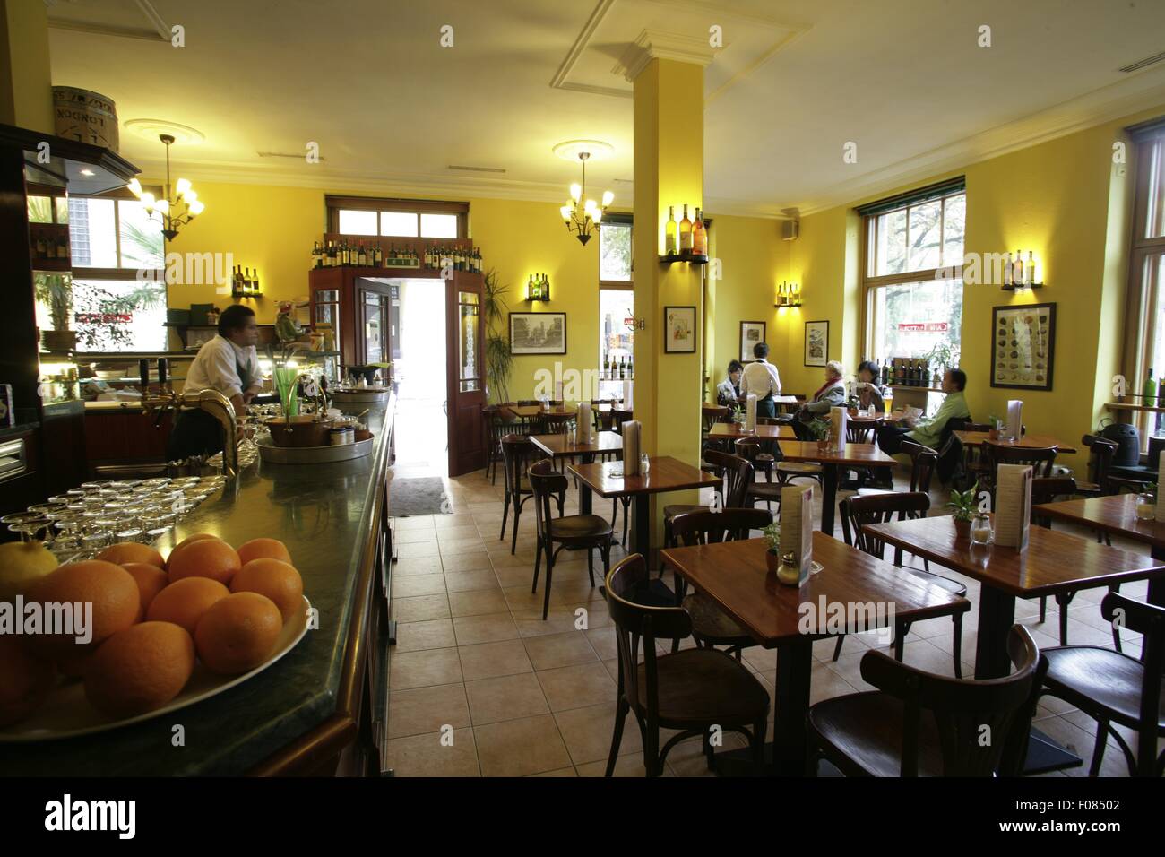 Interno del ristorante, Germania Foto Stock