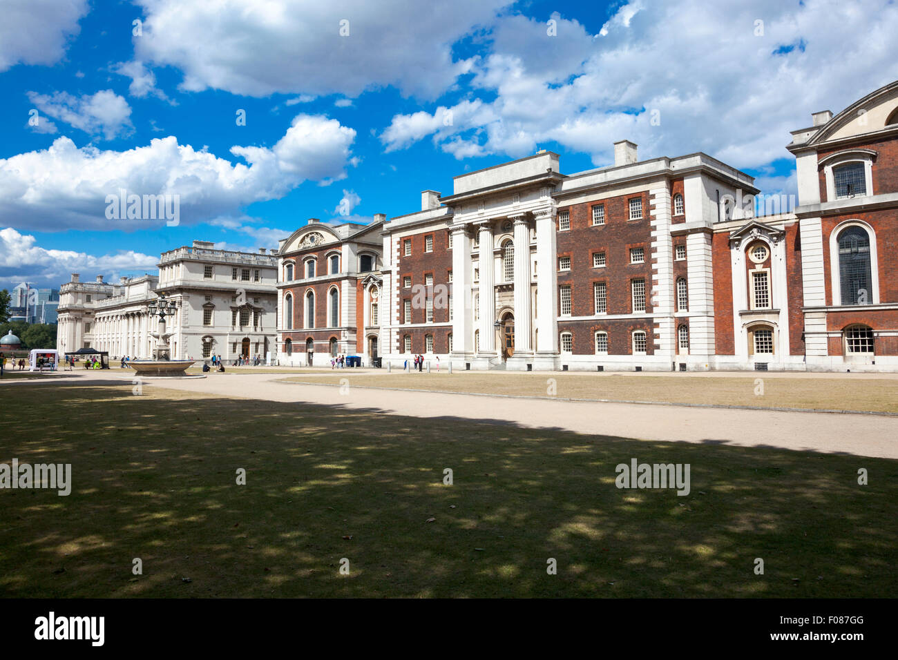 Old Royal Naval College di Greenwich, London, Regno Unito Foto Stock