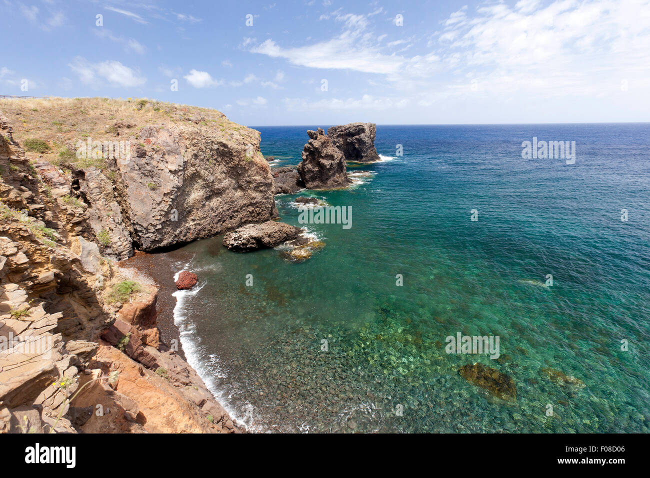 Baia di Isola di Ustica, Ustica, Italia Foto Stock