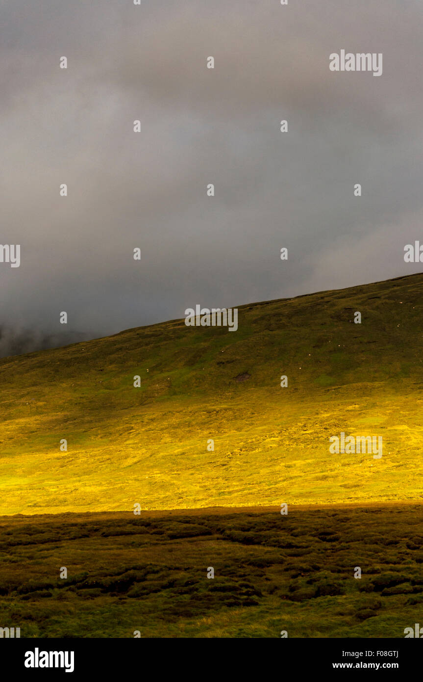 Bog e colline a Crove, County Donegal, Irlanda Foto Stock