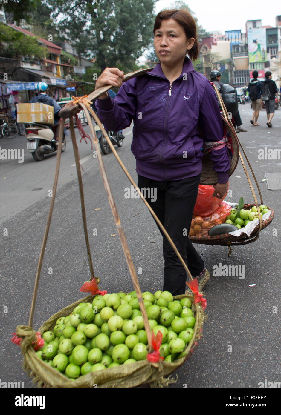 Venditore ambulante di Hanoi, Vietnam Foto Stock
