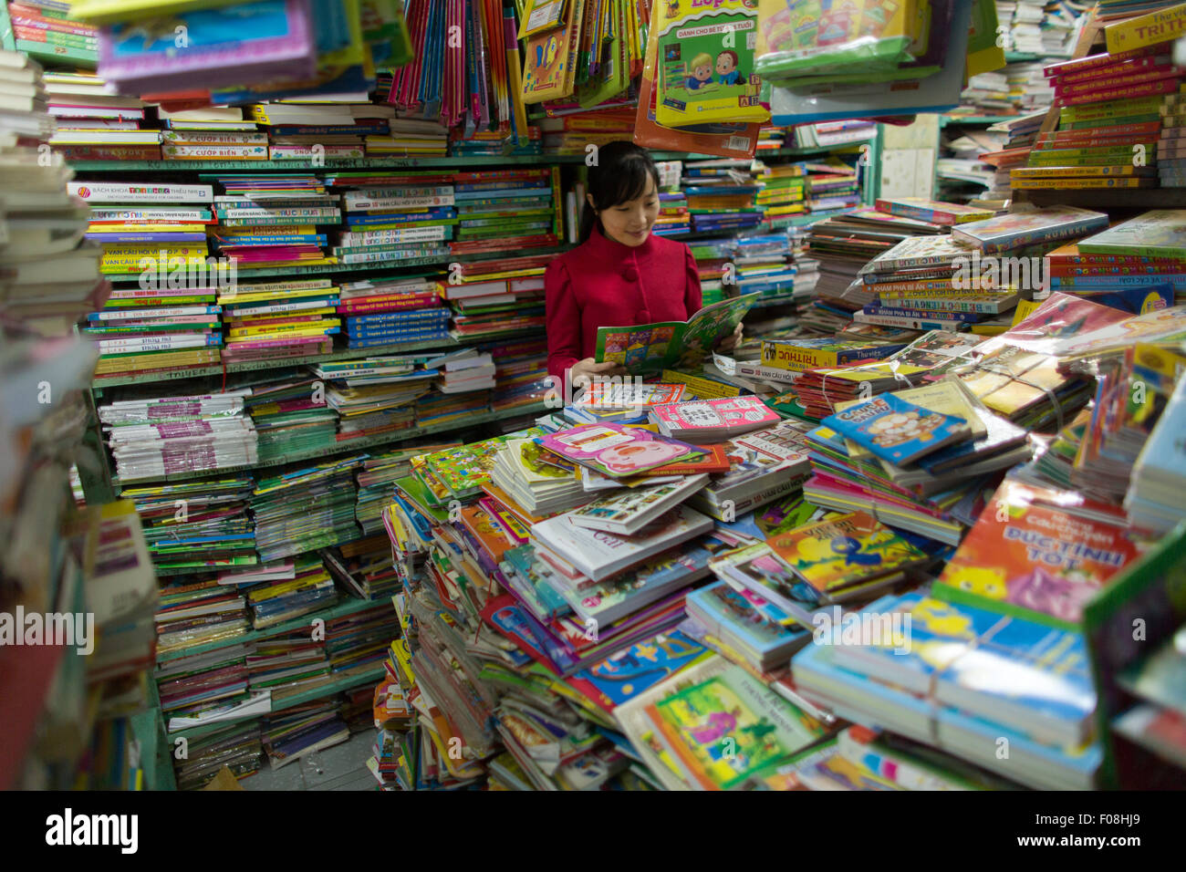 Di seconda mano bookstore di Hanoi, Vietnam Foto Stock