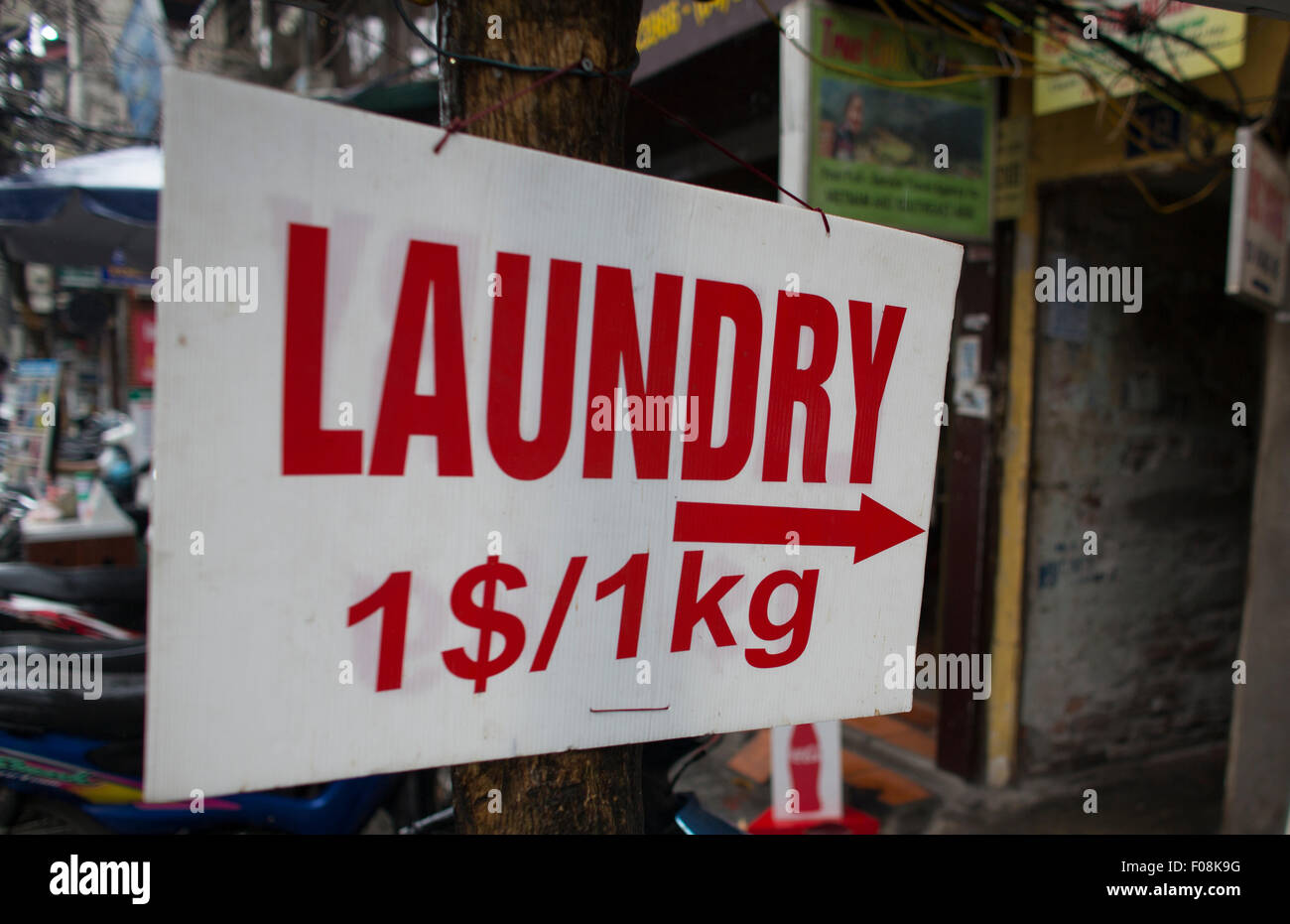 Servizi di lavanderia a Hanoi, Vietnam Foto Stock