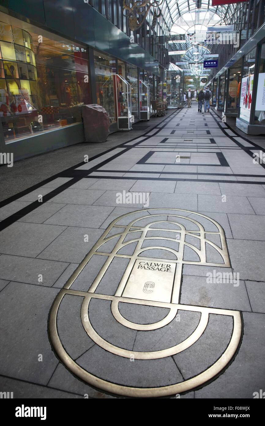 Negozi di arcade a Calw, Stoccarda, Germania Foto Stock