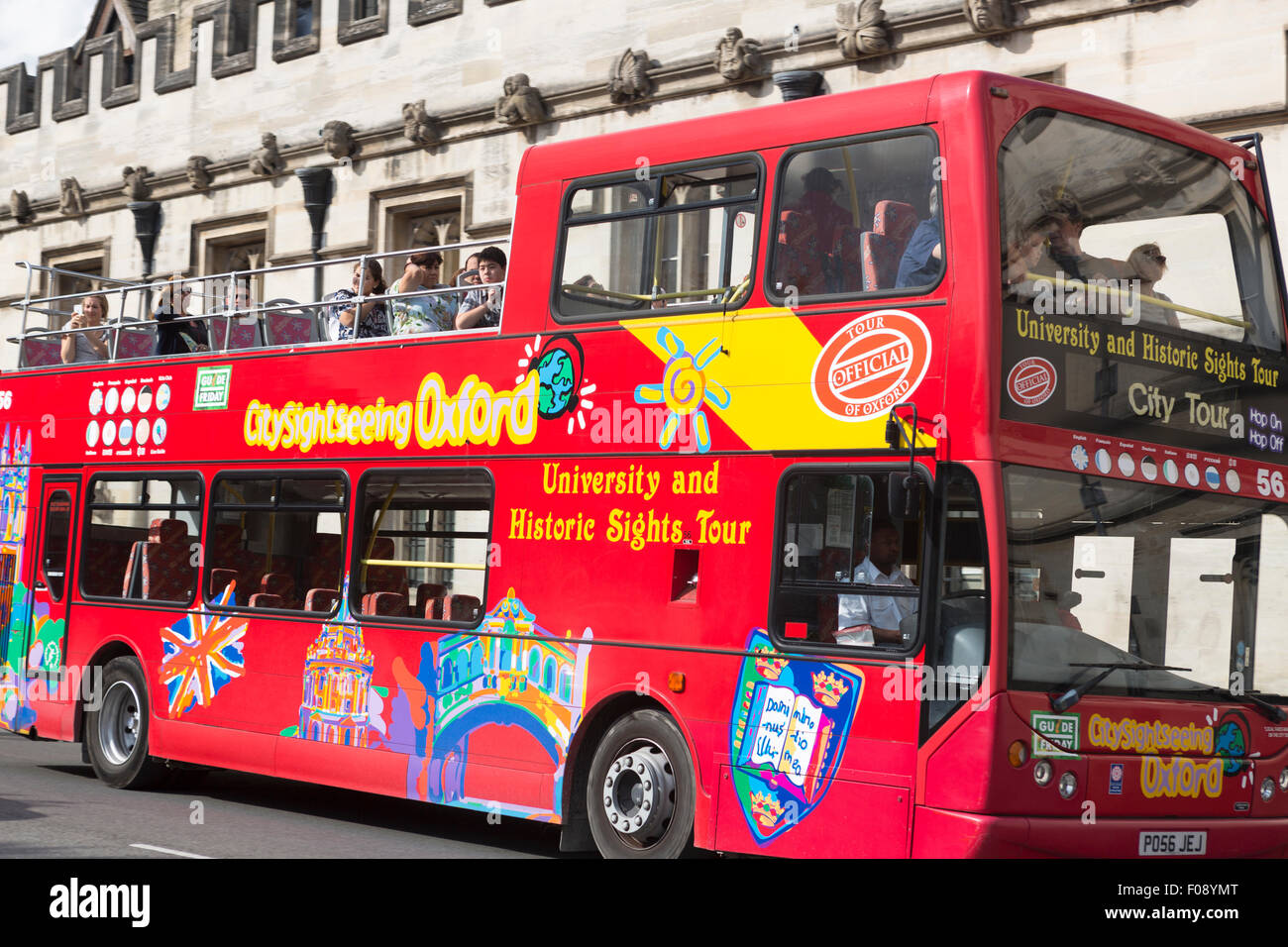 Regno Unito, Oxford, tourist bus siteseeing. Foto Stock