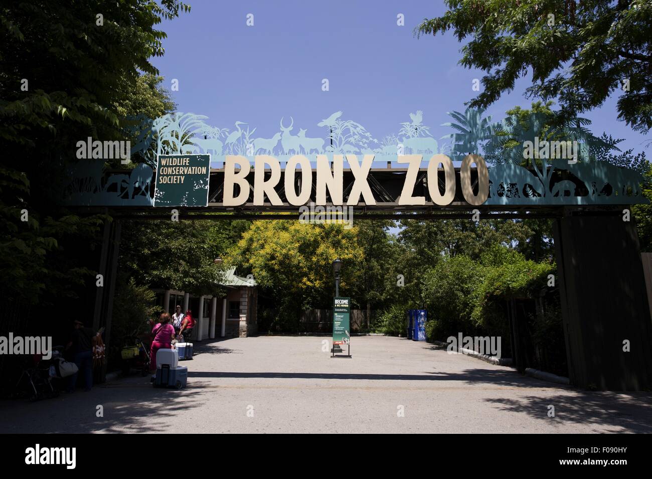 Ingresso del Bronx Zoo di New York, Stati Uniti d'America Foto Stock