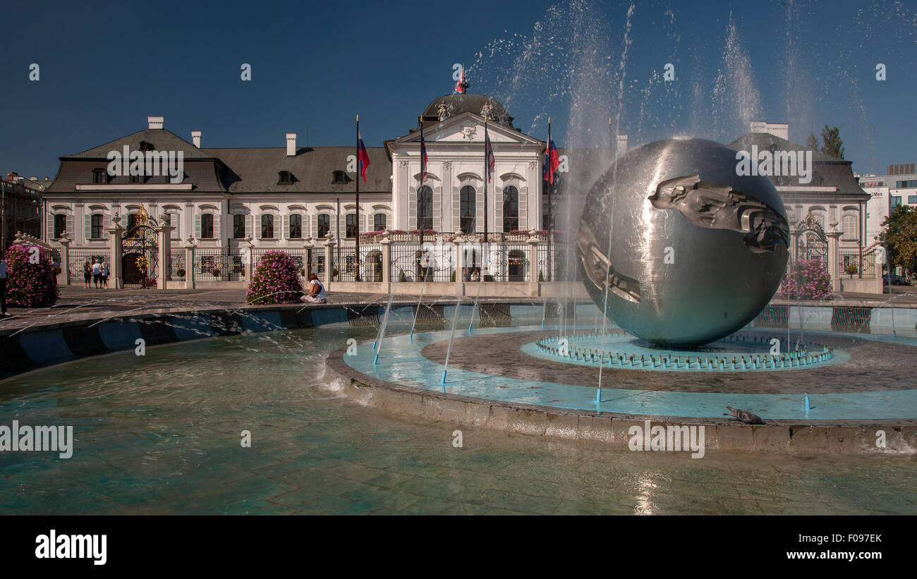 Palazzo Grassalkovich a Bratislava, in Slovacchia Foto Stock