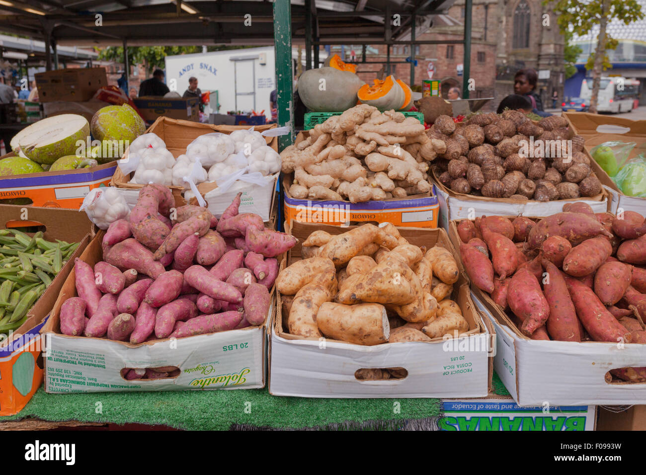 Birmingham il mercato alimentare, nel centro della città di Birmingham REGNO UNITO Foto Stock