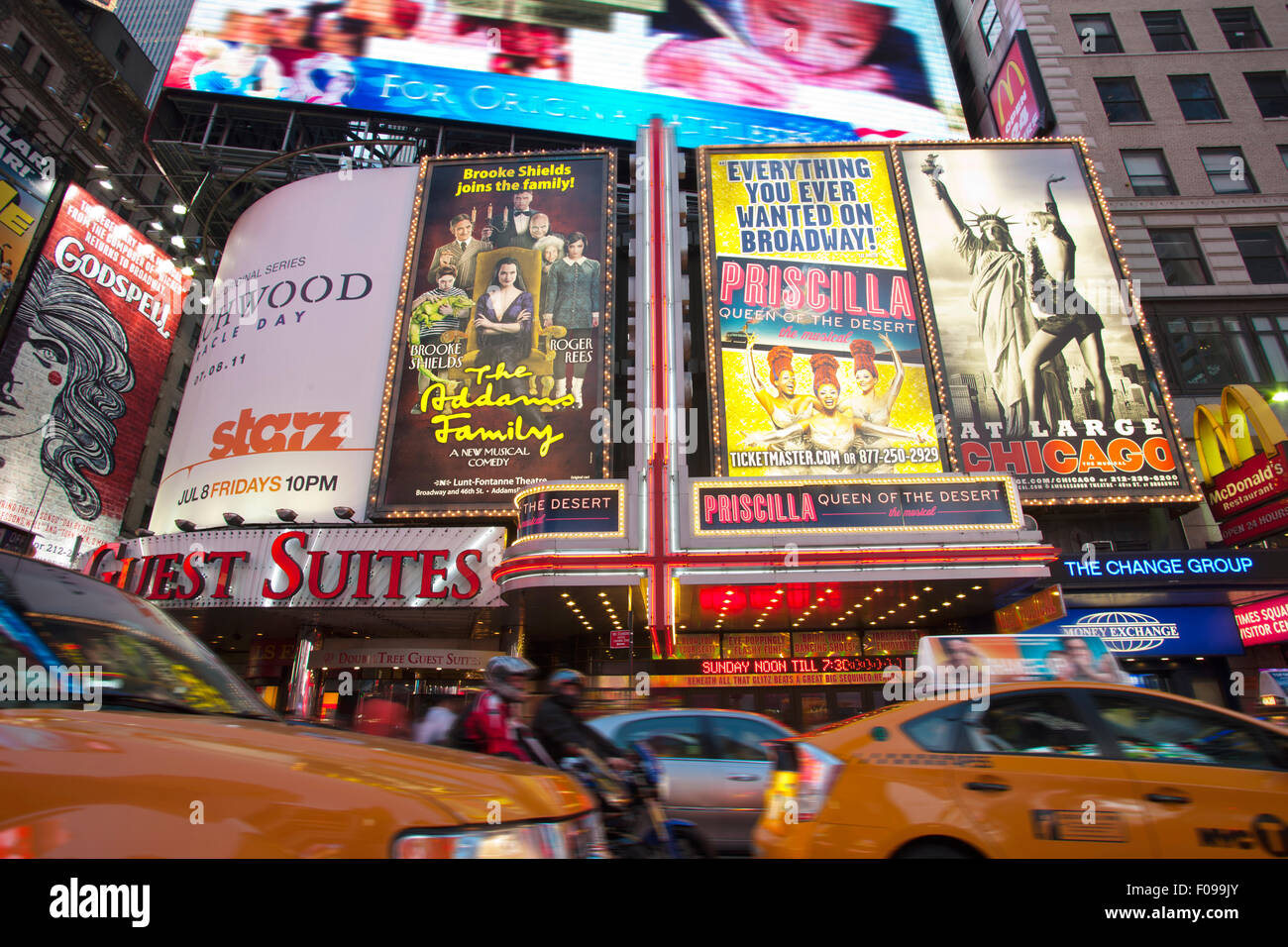 Teatro di Broadway tende TIMES SQUARE MANHATTAN NEW YORK CITY USA Foto Stock