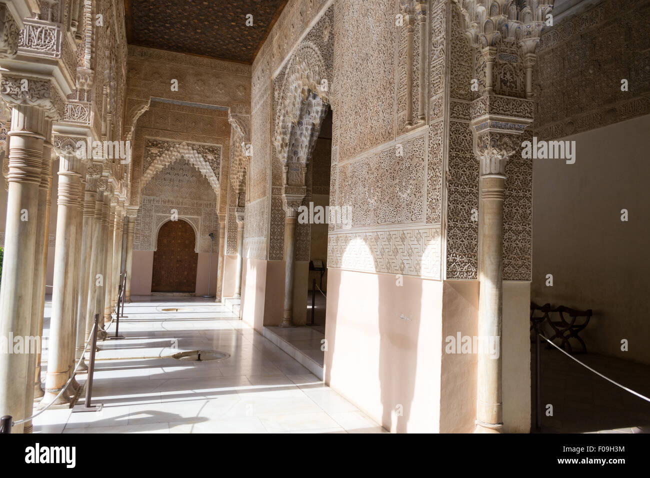 Alhambra Palace si trova a Granada (Spagna) è un master pice della islamico/architettura musulmana in Europa Foto Stock