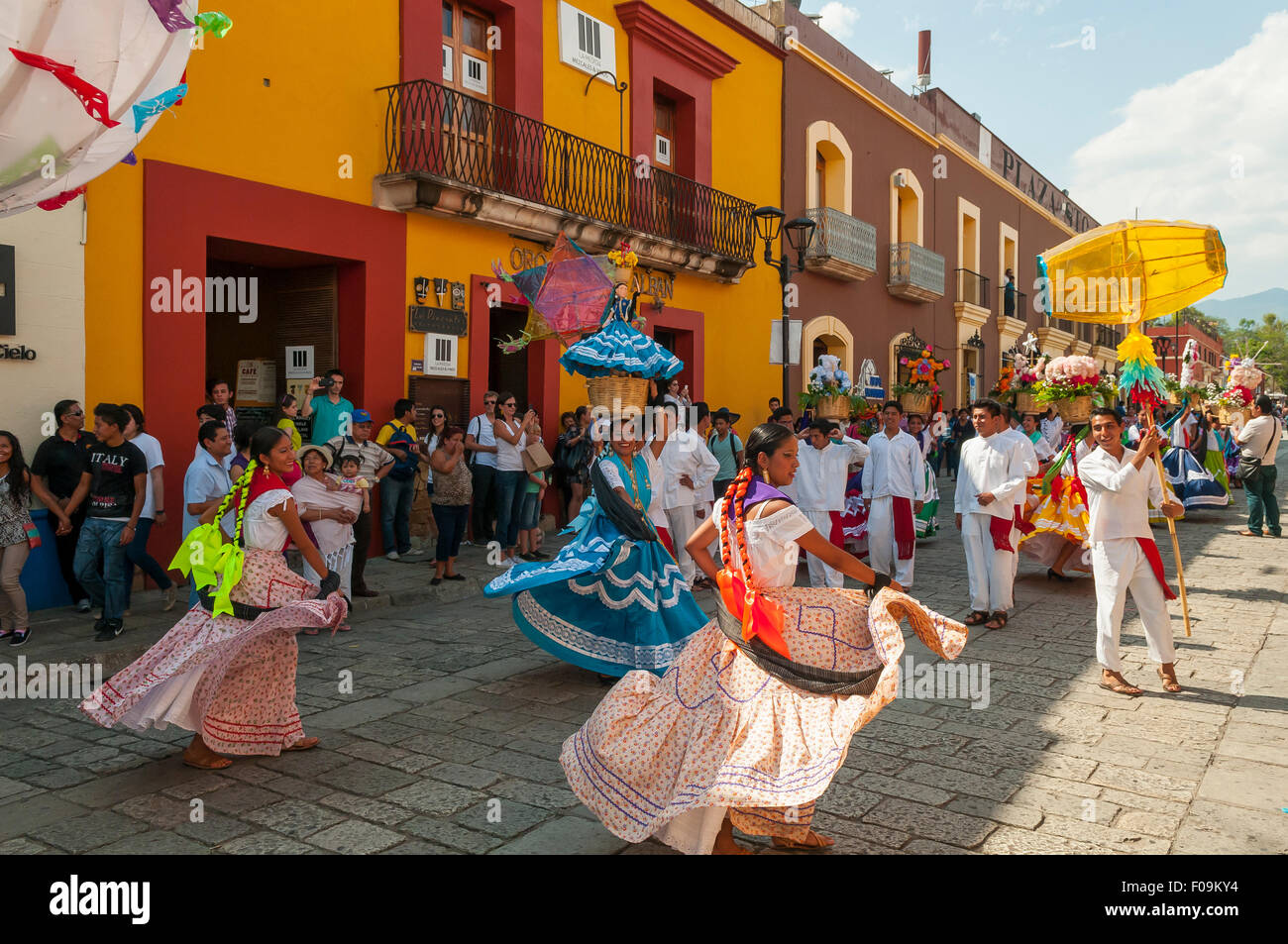 Processione del Festival a Oaxaca, Messico Foto Stock