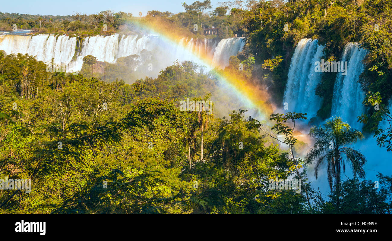 Cascate Iguacu dal lato Argentina Foto Stock