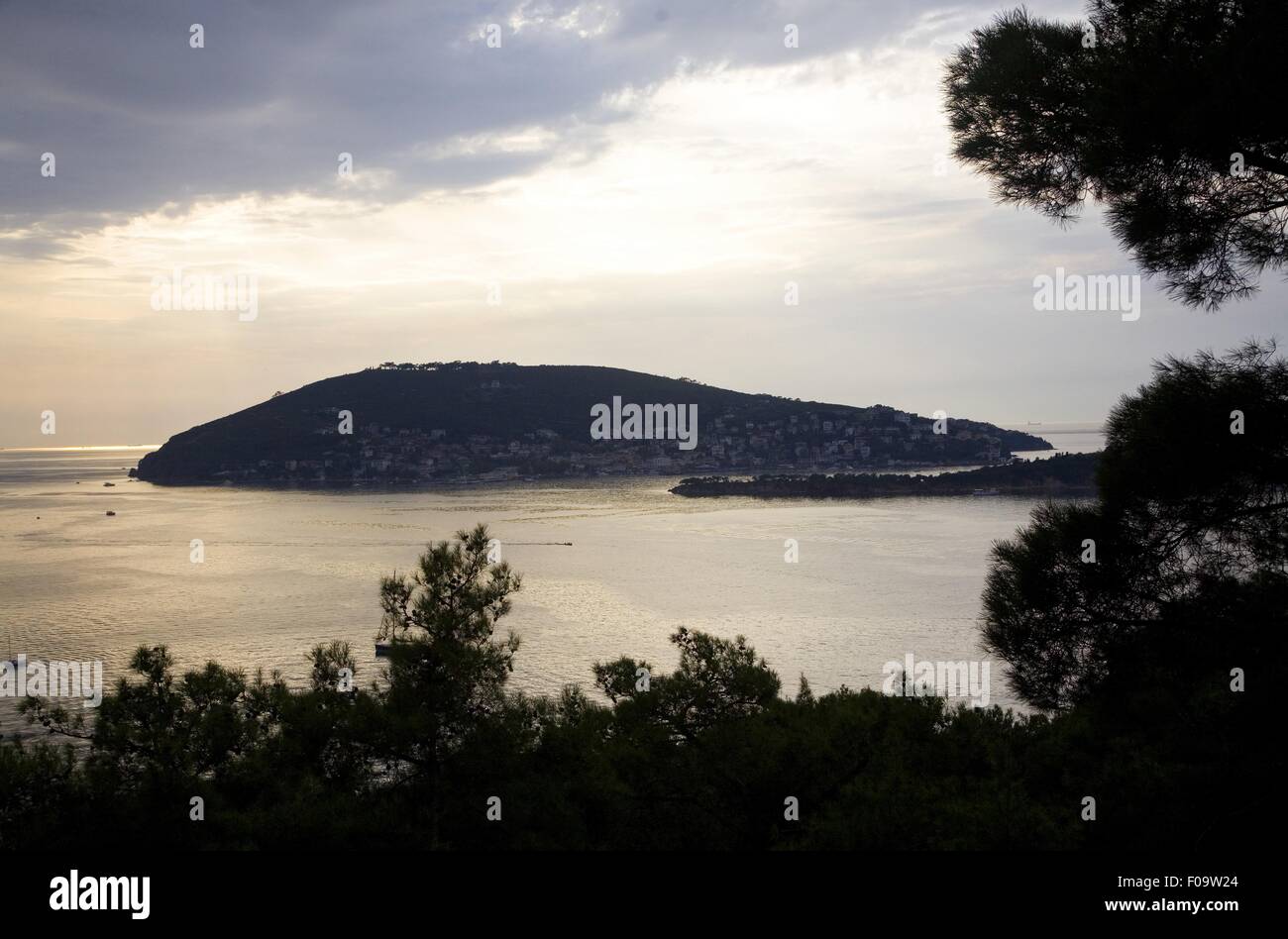 Vista sul Mar di Marmara e il Principe Isola, Istanbul, Turchia Foto Stock